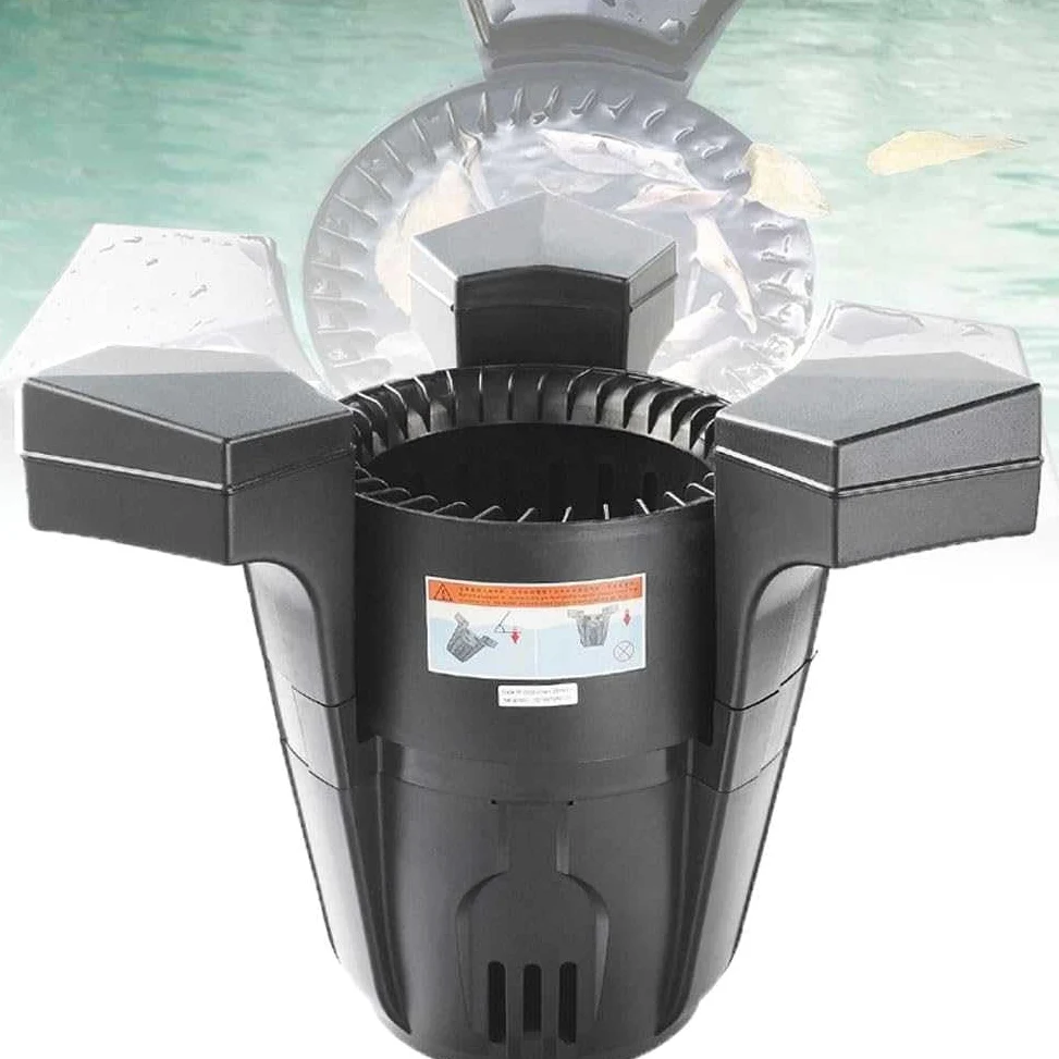 Écumoire flottante à ventouse pour bassin à poissons et piscine – Nettoyeur et clarificateur automatique de piscine, extracteur de surface et robot écumoire flottant pour étang