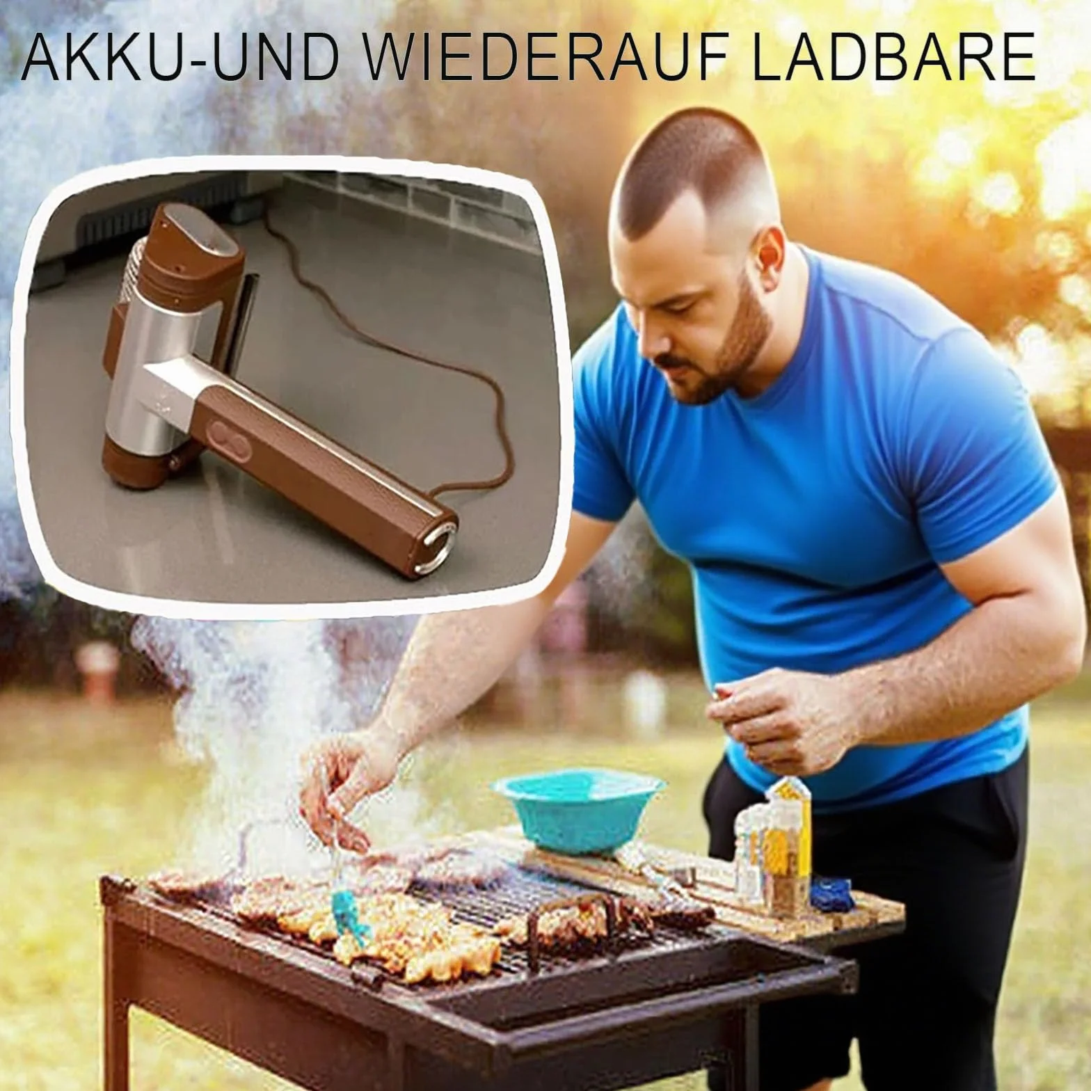 Saker Nettoyeur de barbecue électrique sans brosse en acier inoxydable amovible