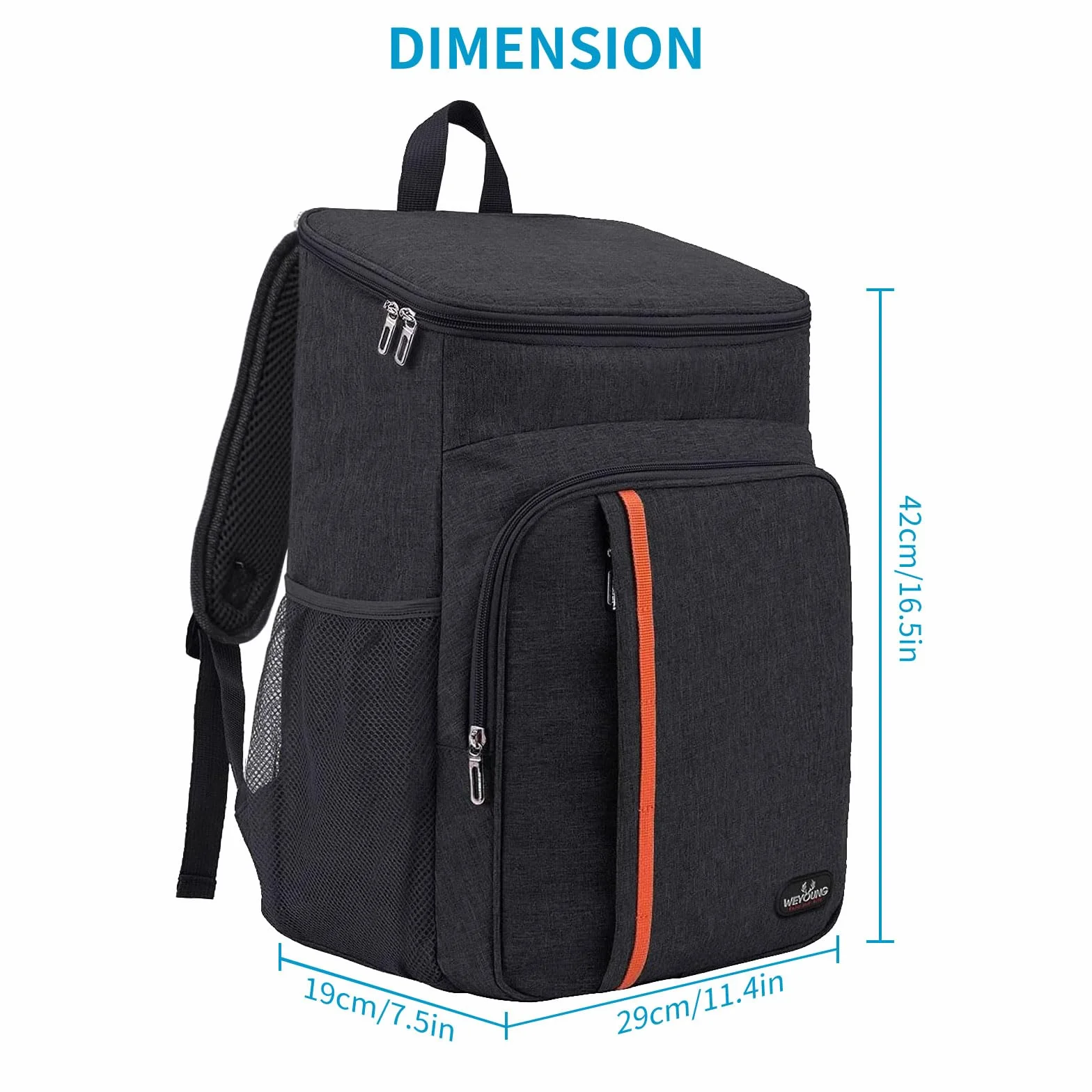 HEQUN Sac à Dos Isotherme 23L Glacière Portable Cooler Backpack pour Pique-Nique Plage Camping