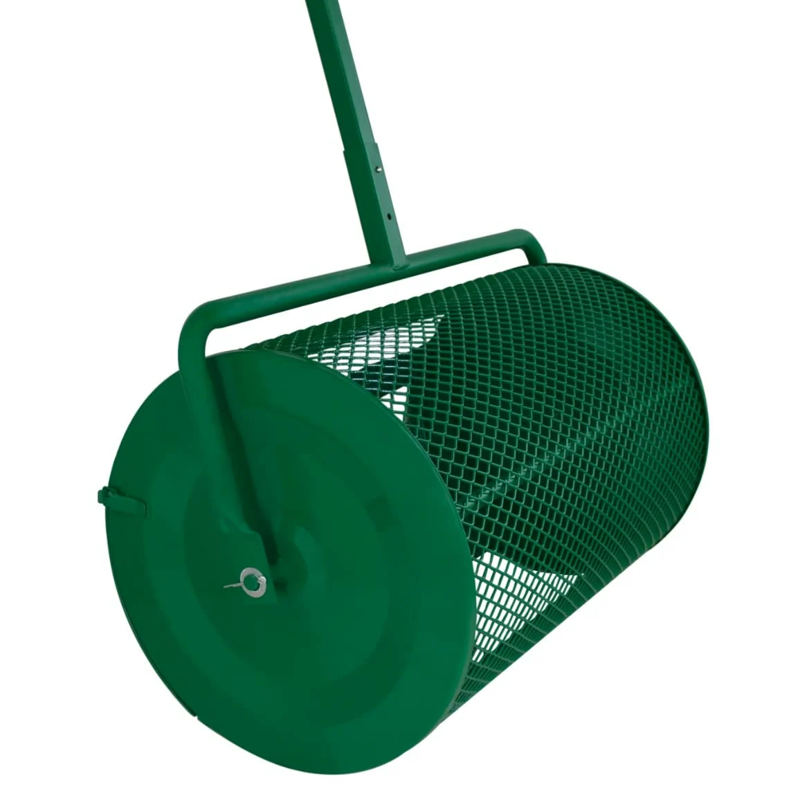 T-Mech Rouleau épandeur à Compost 80 L - Vert - Léger & Facile à Transporter - Manche Extensible 62-67cm [Paire de Gants Gratuite] Jardinage, Horticulture