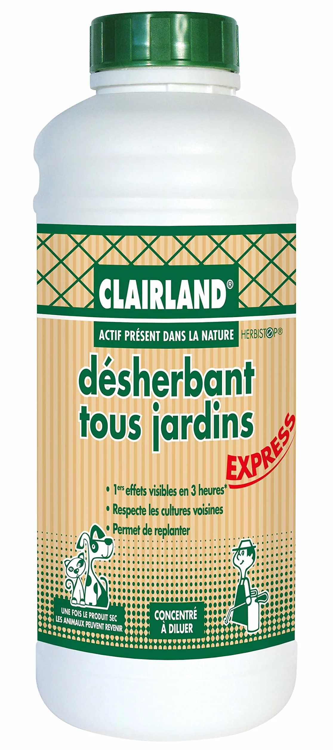 CLAIRLAND Désherbant Concentré 910 mL Actif Naturel Tous Jardins