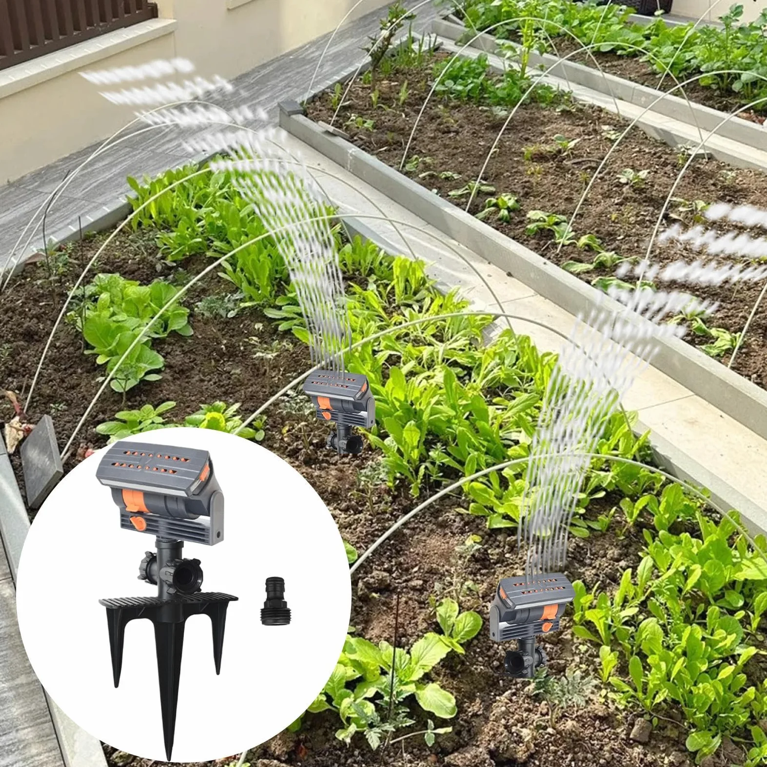Arroseurs Oscillants De Pelouse Système D'Irrigation | Asperseur De Gazon Jardin Espace Extérieur Sol Parterre De Fleurs Ferme Et Terrasse