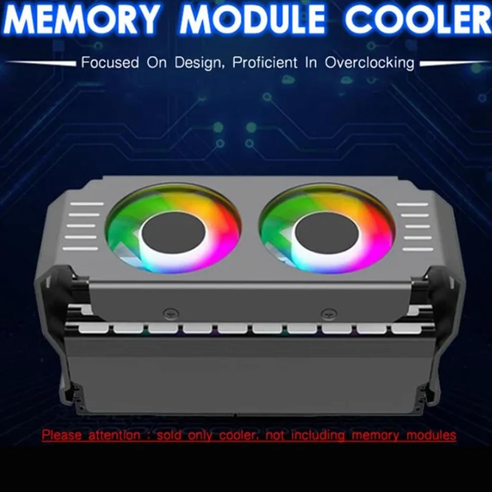 Module de Mémoire RAM pour Ordinateur Refroidisseur PC DDR4 DDR5 ARGB Ventilateurs PWM Radiateur Aluminium