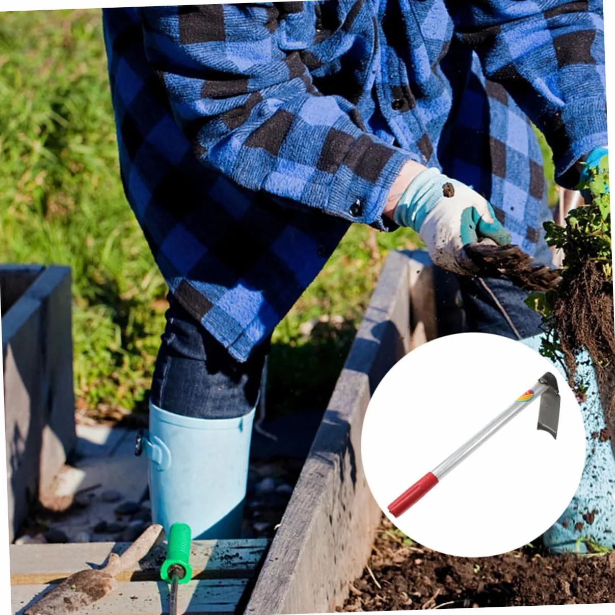 BESPORTBLE Mini Houes de Jardin Houe à Main en Acier Inoxydable Lot de 2 pour Ameublir le Sol et Désherber , pour Jardin et Bonsaï | Houe à Désherber, Petite Houe pour Bonsaï et Terre, Usage Bureau ou École