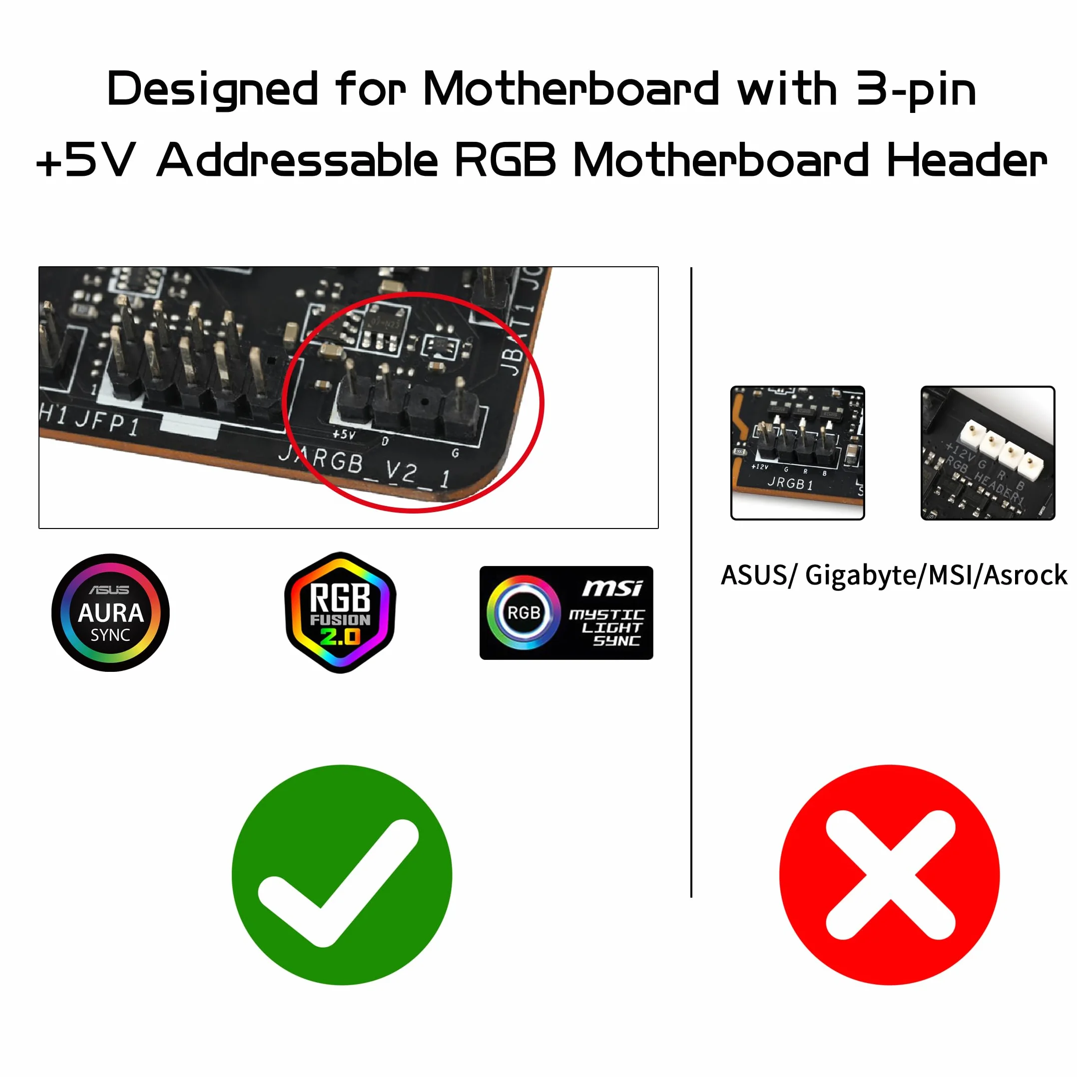 Câble répartiteur et rallonge ARGB 12 V 4 broches 5 V 3 broches 100 cm