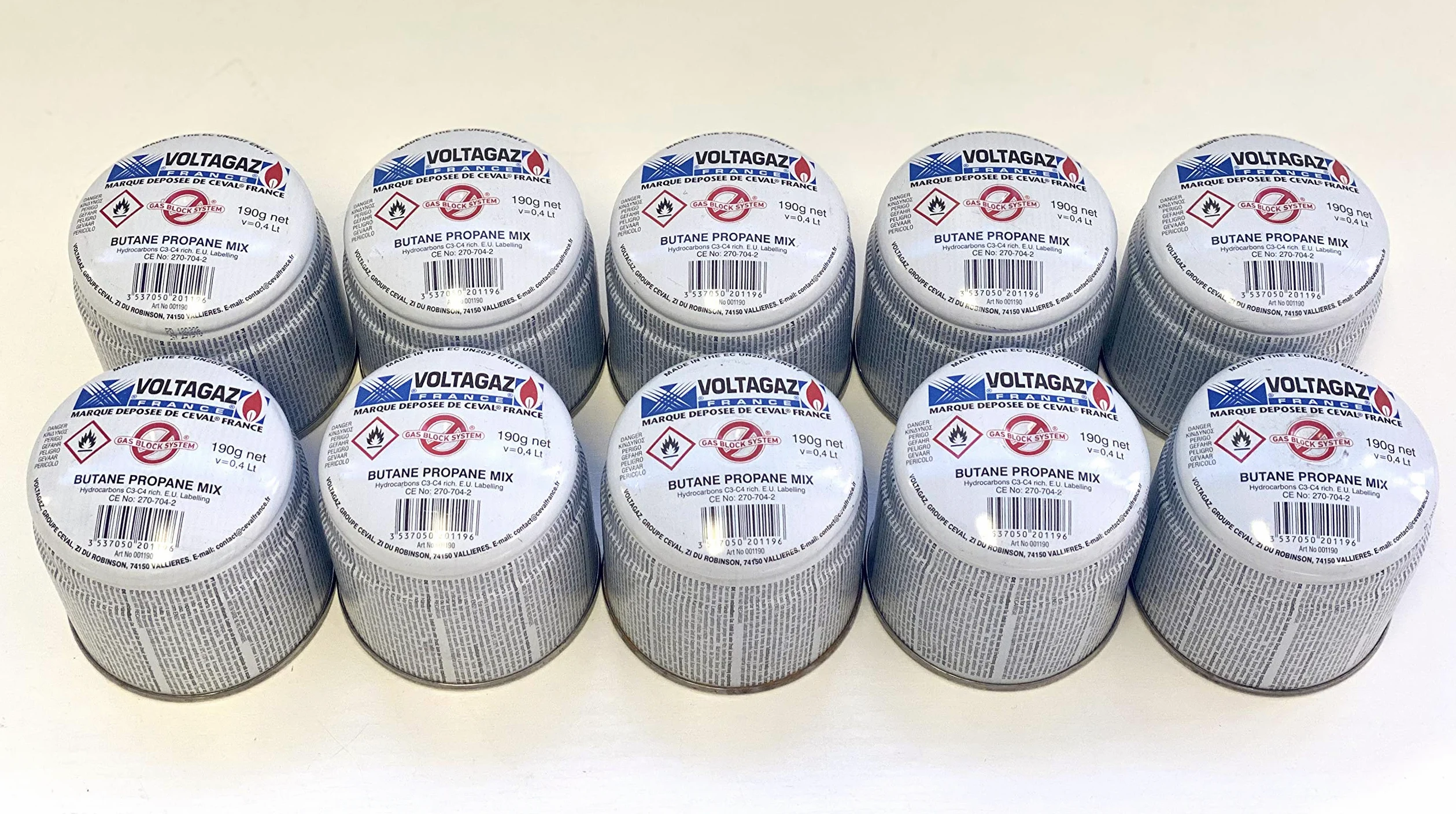Pack 36 x Cartouches de Gaz 190g pour chalumeau et réchauds