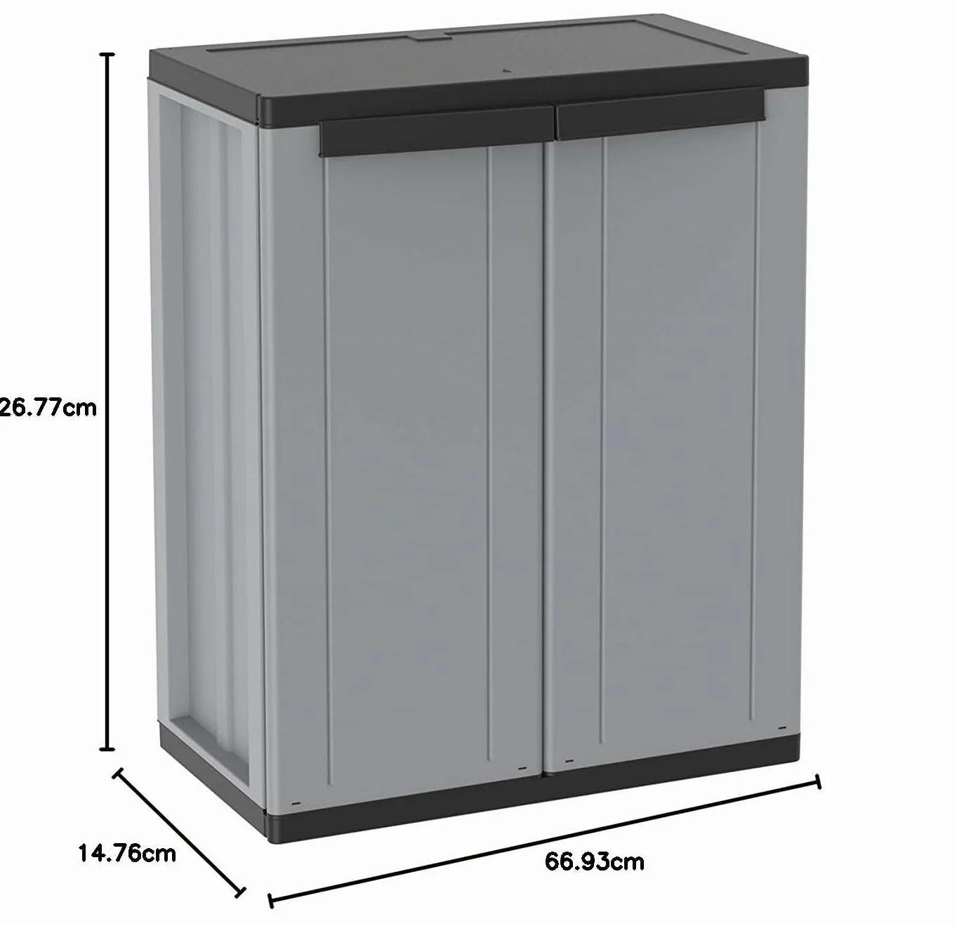 Armoire d'Intérieur et d'Extérieur 2 Portes 3 Étagères Réglables Terry Jwood 268