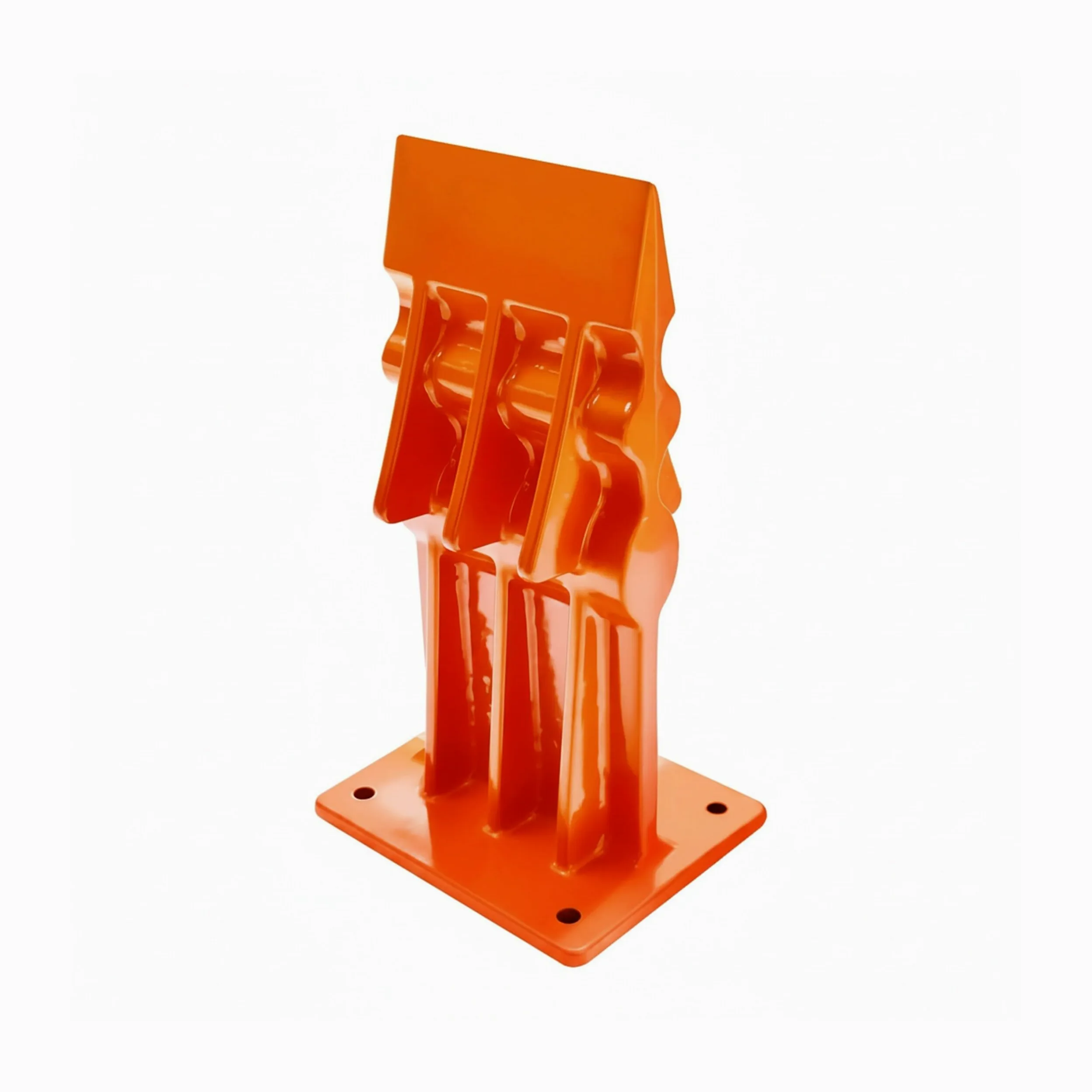 Relaxdays Fendeur Manuel, Acier, H x L x P : 18 x 10 x 8 cm, Orange | bloc pour fendre bûches, pour bois de chauffage