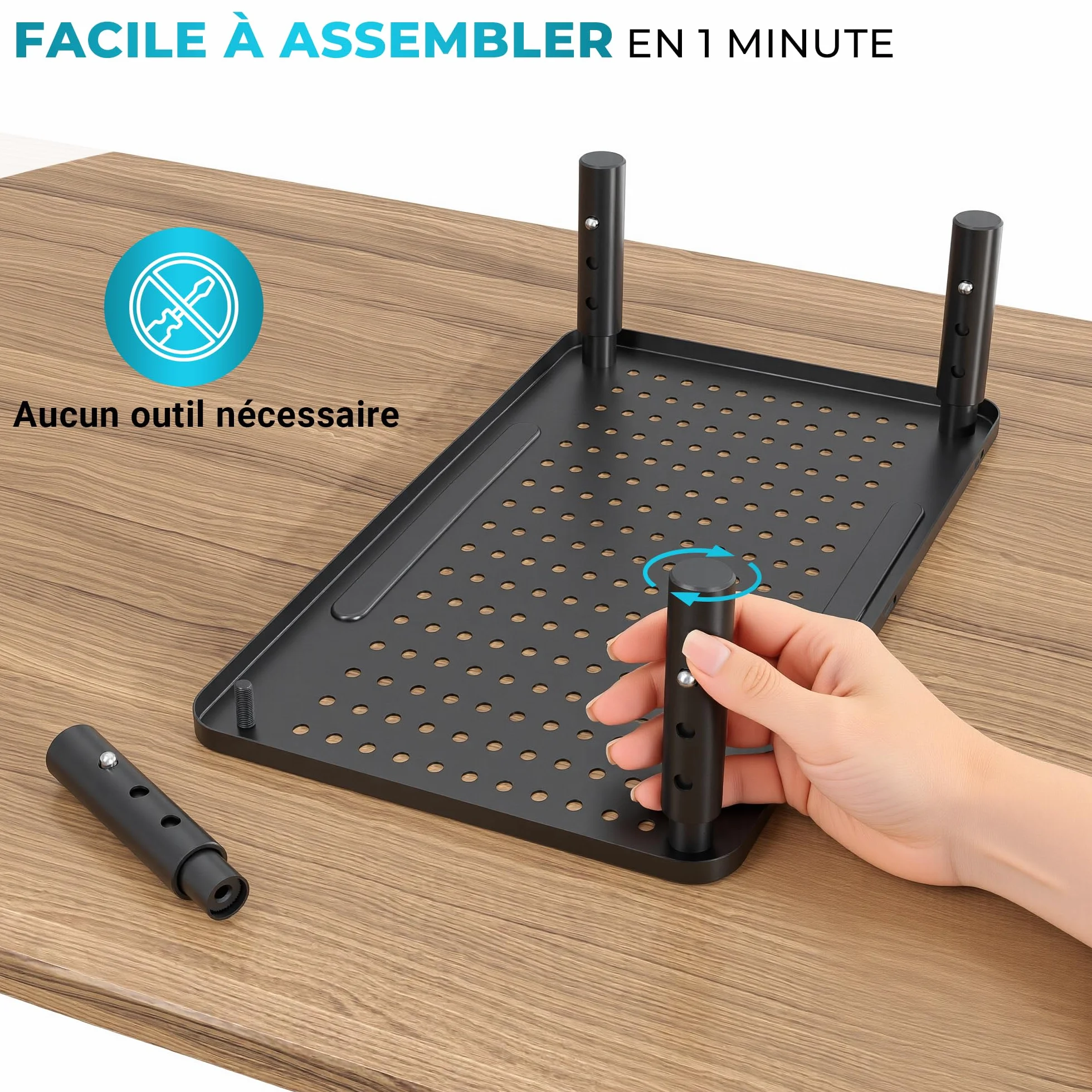 BONTEC Réhausseur Écran Métal Réglable pour Ordinateur PC iMac Imprimante 20 kg Lot de 2