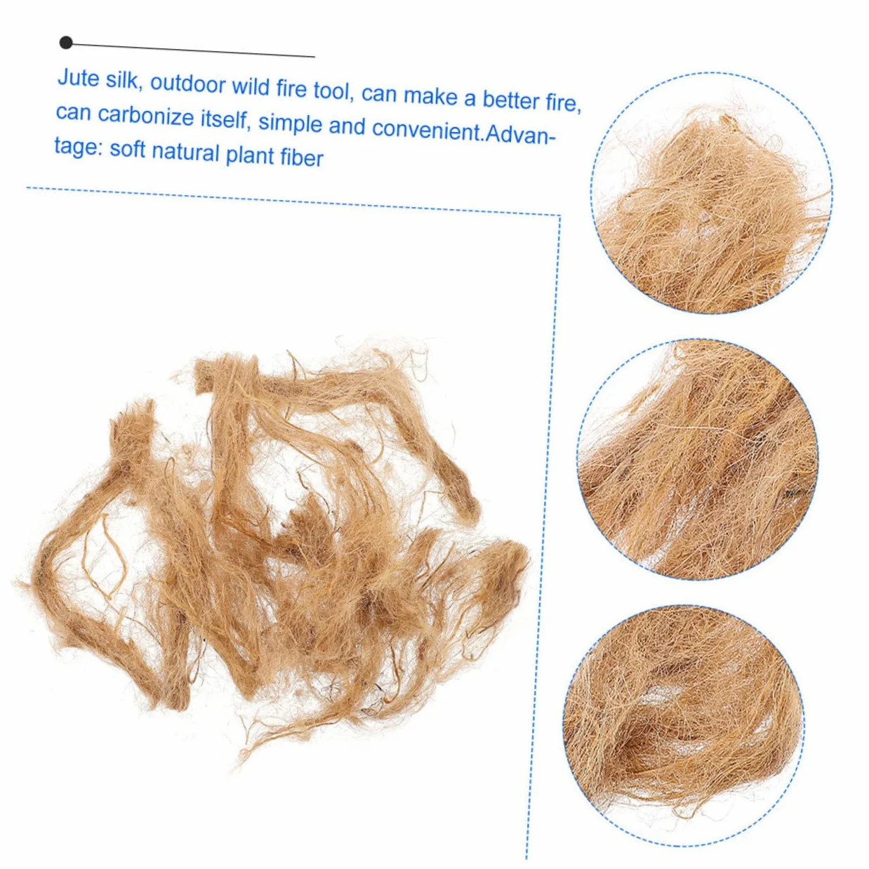 5 Ensembles Soie De Jute - Accessoire De Camping Accessoire De Survie Allume-feu De Camping Allume-feu Extérieur Approvisionnement Allume Feu Light Brown 3 Pièces * 5