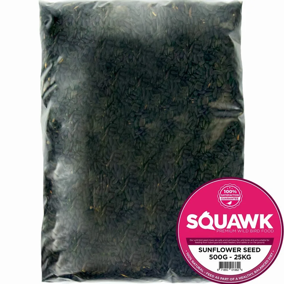 SQUAWK Graines de Tournesol Noir pour Oiseaux Sauvages Riches en Huile 5kg