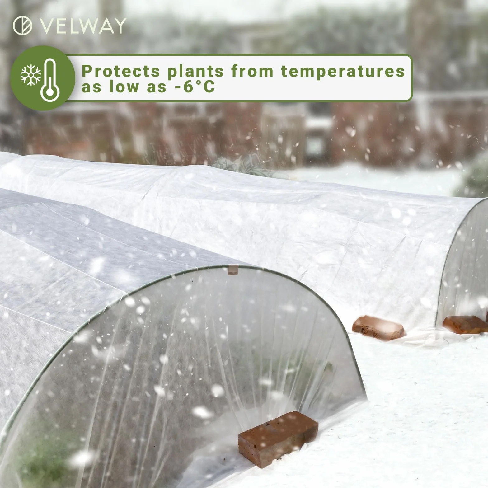 Voile Hivernage Plante Exterieur 1.6x10m Tissu Non tissé 30 g/m² Housse Protection Blanche