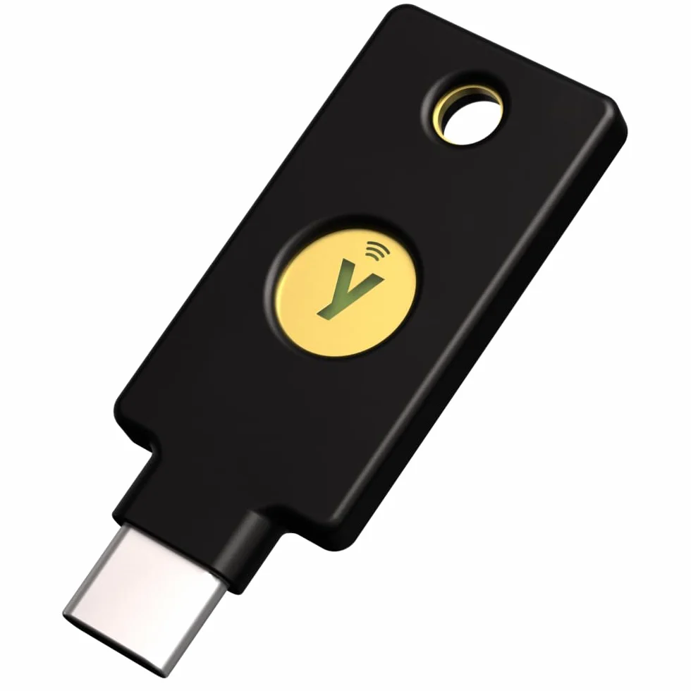 Yubico Security Key C NFC Noire Clé de sécurité authentification deux facteurs 2FA USB-C NFC FIDO U2F FIDO2