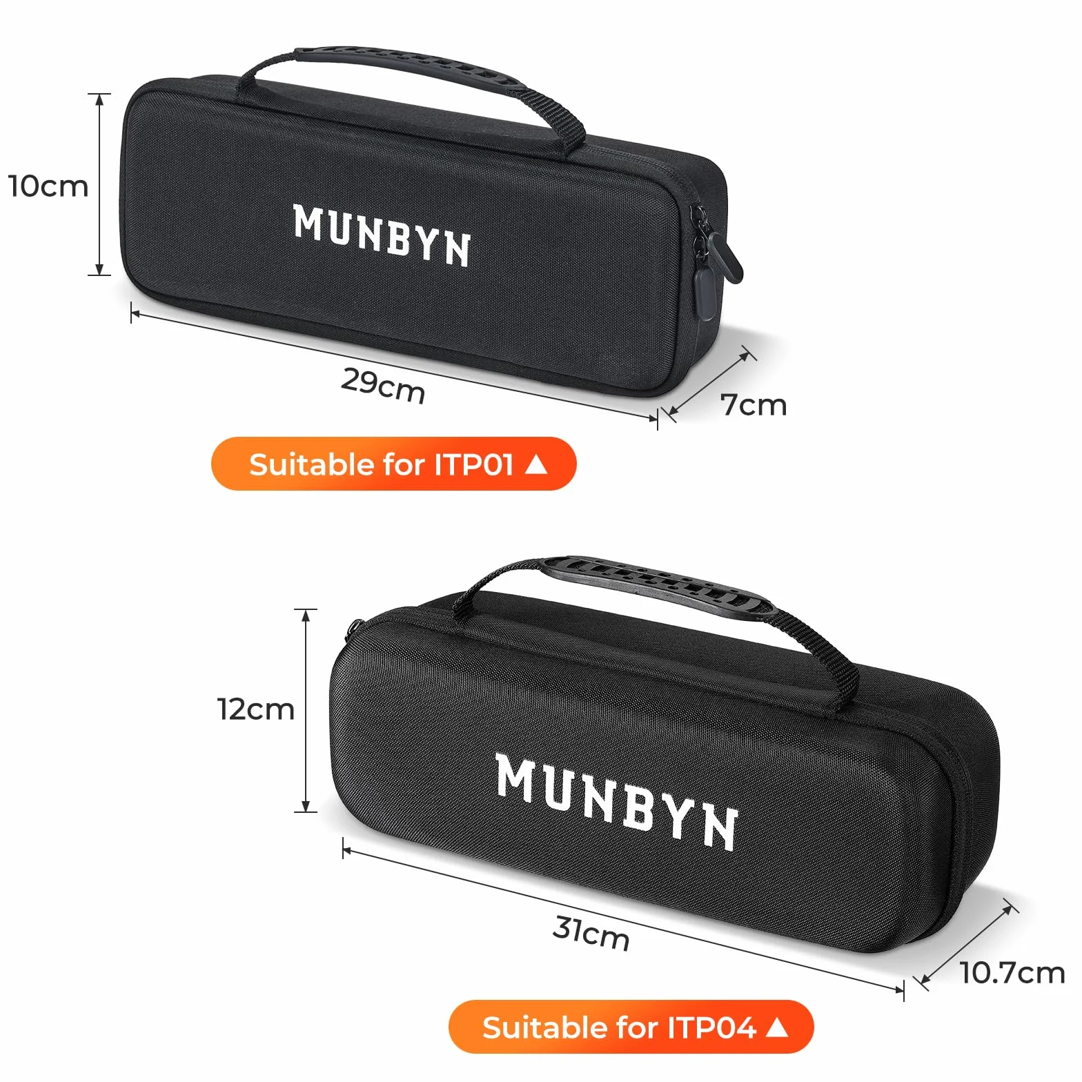 MUNBYN ITP04 Imprimante Thermique A4 Portable Bluetooth sans Encre, Compatible Android iOS, Blanc