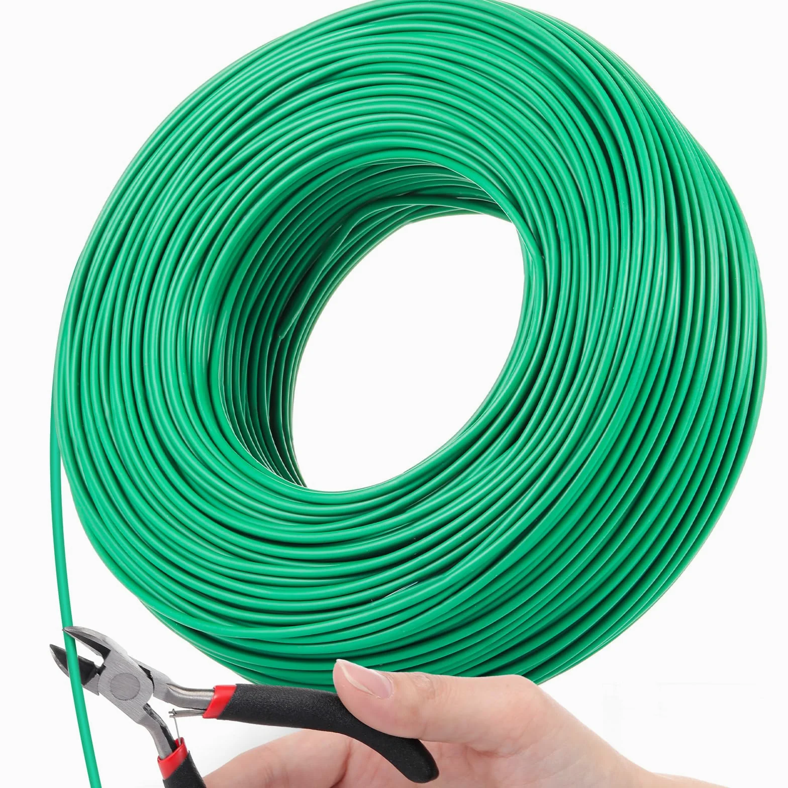 Zhengmy Cravate souple pour plantes grimpantes avec coupe-fil, vert torsadé, attaches de jardin, fournitures de jardinage, 2,5 mm de diamètre, pour soutenir les plantes grimpantes, organisation de