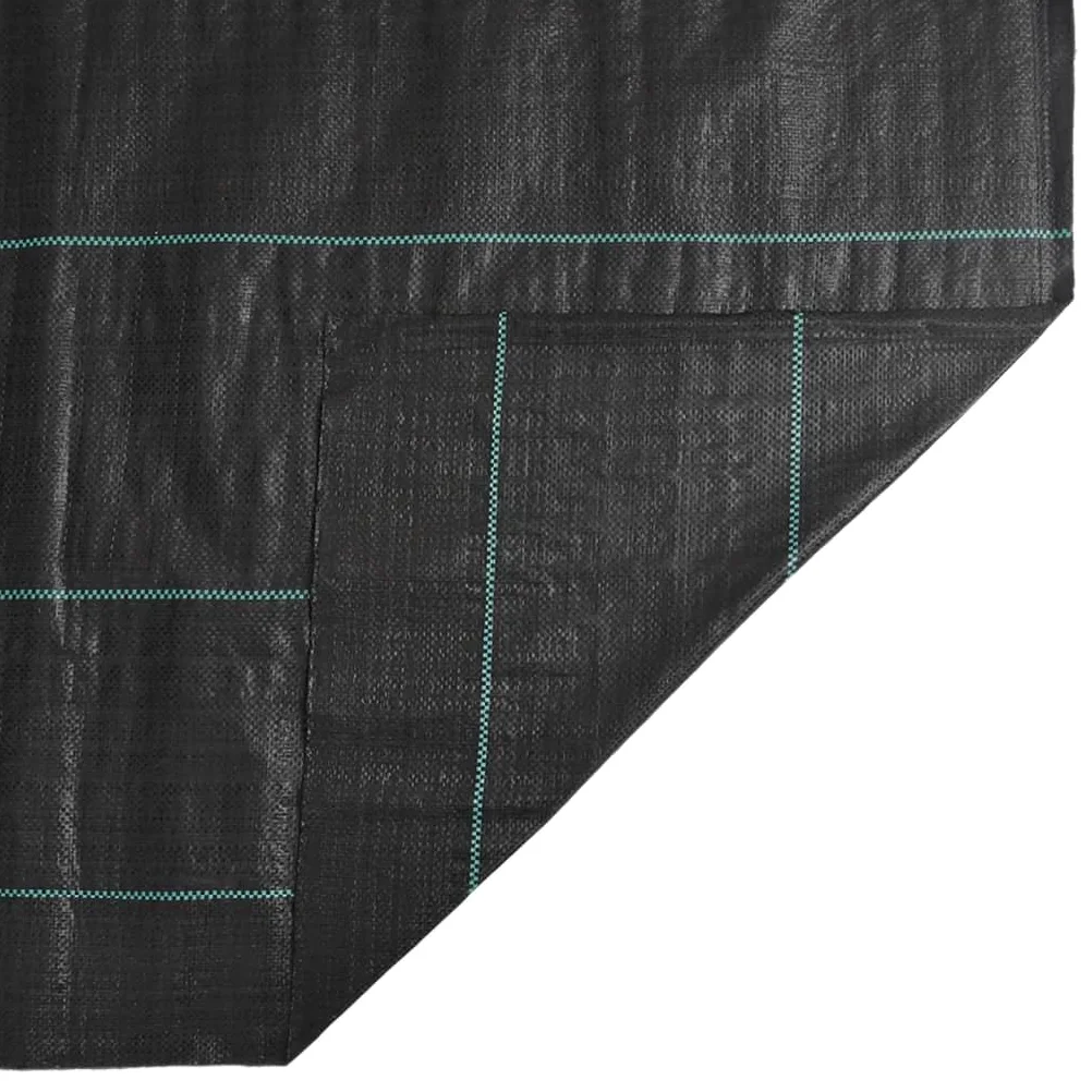 Membrane Anti-Mauvaises Herbes Noir 4x25 m PP géotextile pour Jardin, terrasse, allée, Potager, stabilisation, Filtration, Protection des Plantes, Drainage, Sol, Gravier