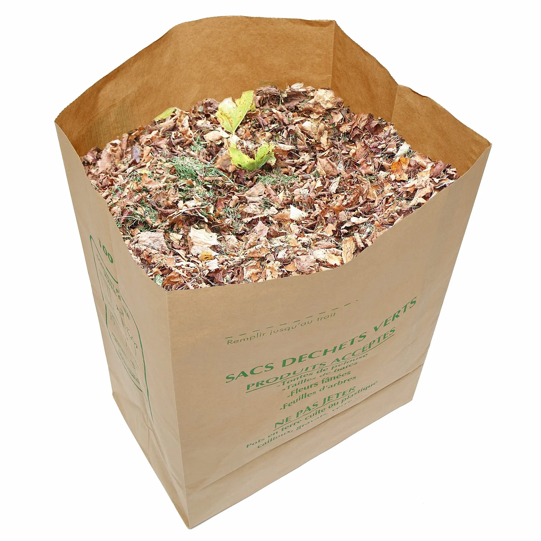 La Cordeline CJN29 10 Sacs à Déchets Papier Kraft 125L Naturel