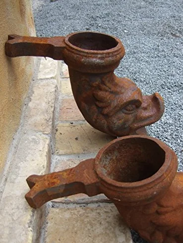 Antikas Bec d'eau pour gouttière gargouille en forme de poisson évacuation eau