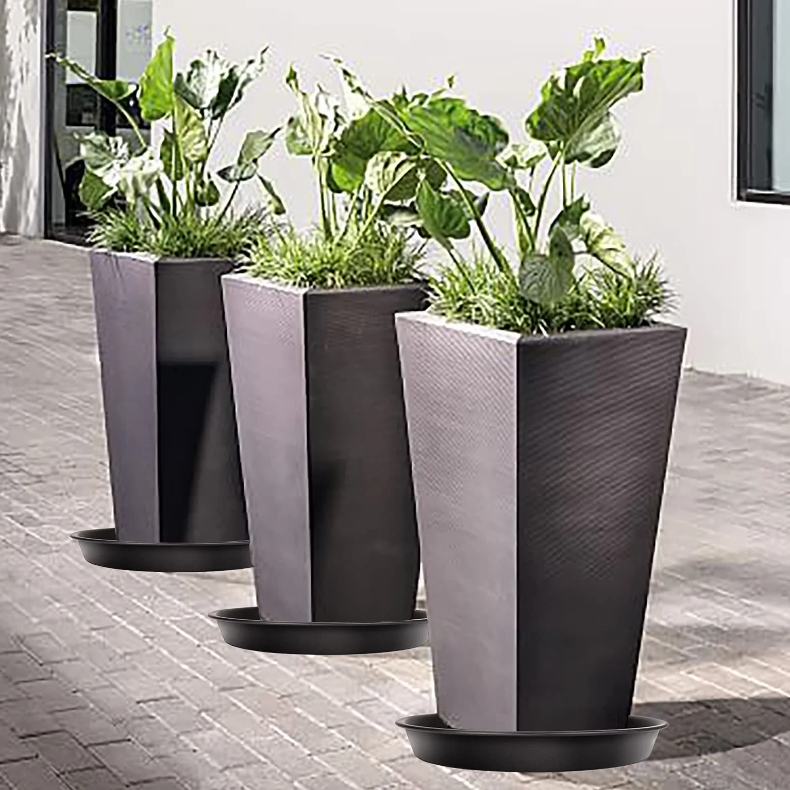Soucoupes pour Plantes 30cm Lot de 5 - Plateaux pour Pots de Fleurs Intérieur Extérieur
