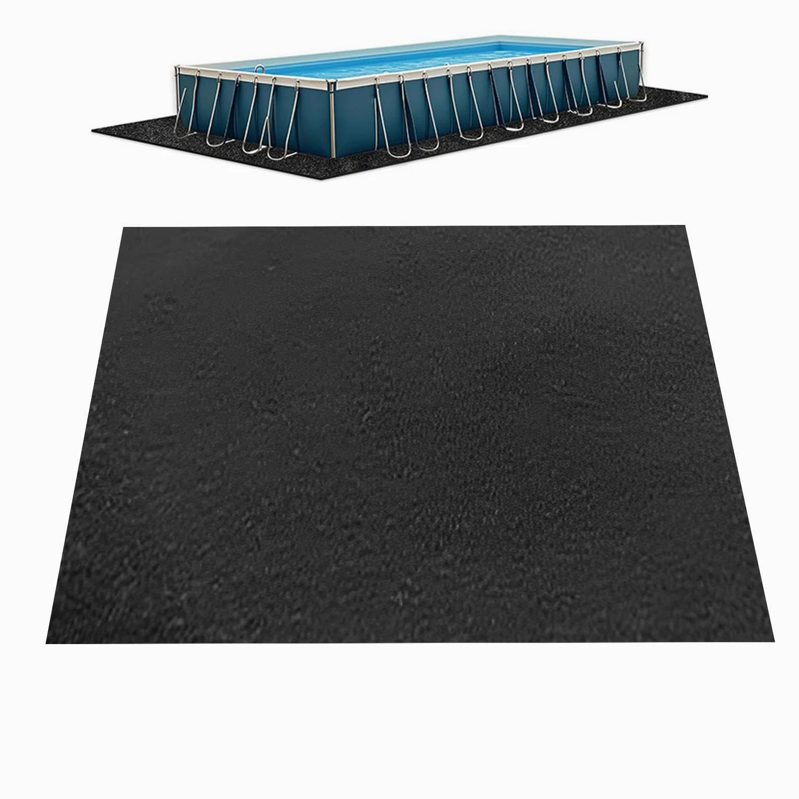400x400cm Tapis De Sol pour Piscine Hors Sol Rectangulaire, Bâche De Sols Piscines Rectangulaire Épaisse Antidérapant Pliable - Tapis De Protection Piscine pour Spa Extérieur Intérieur