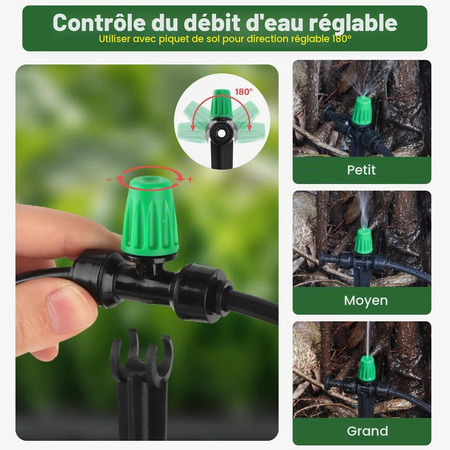 Kalolary 75FT Kit d'irrigation Goutte, Micro Irrigation Goutte à Goutte | Jardin DIY Système d’arrosage Automatique pour Jardin, Pelouse, Plante, Paysage, Potager, Serre