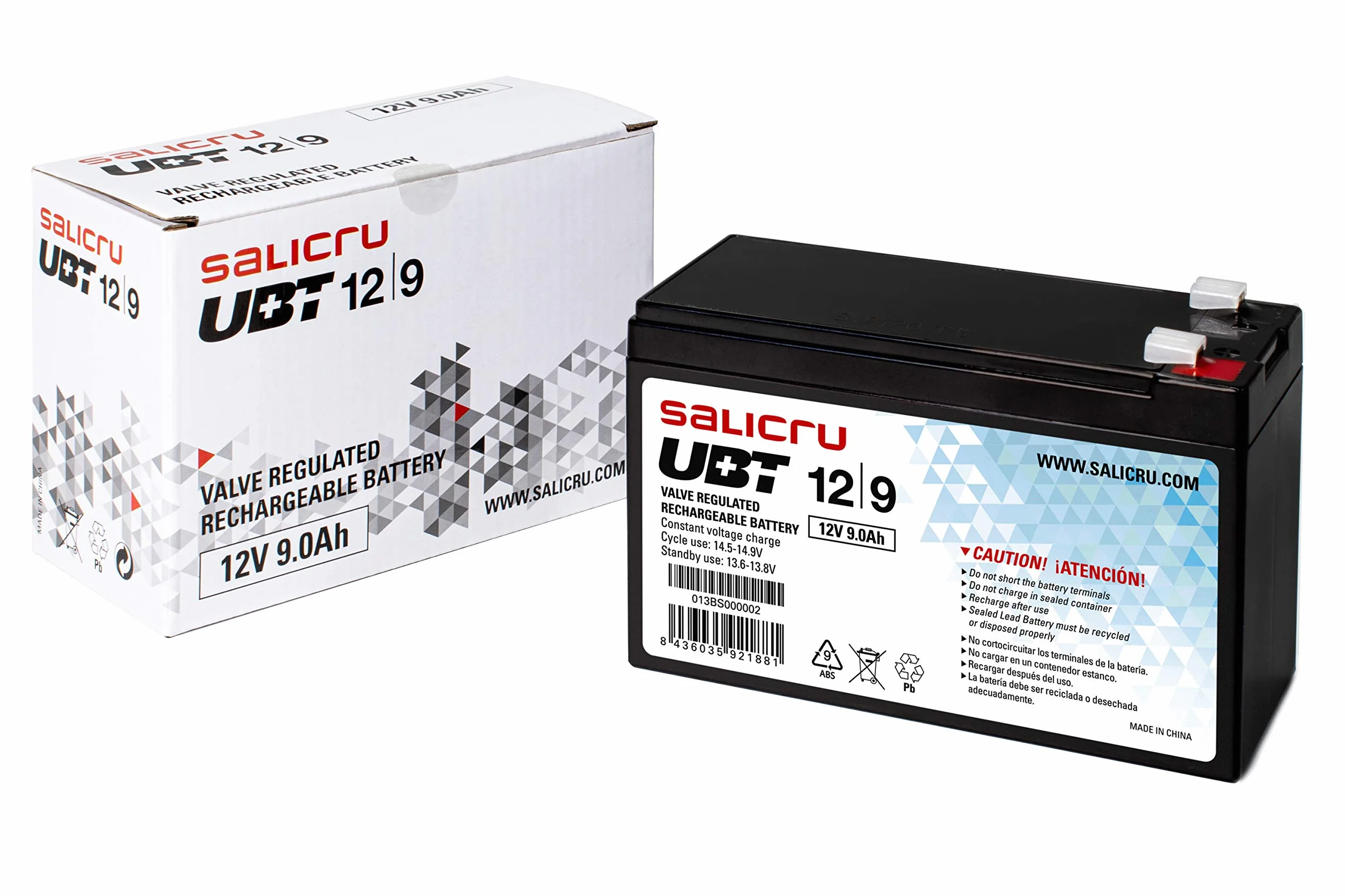 Salicru Batterie UBT 12V 9Ah AGM Rechargeable