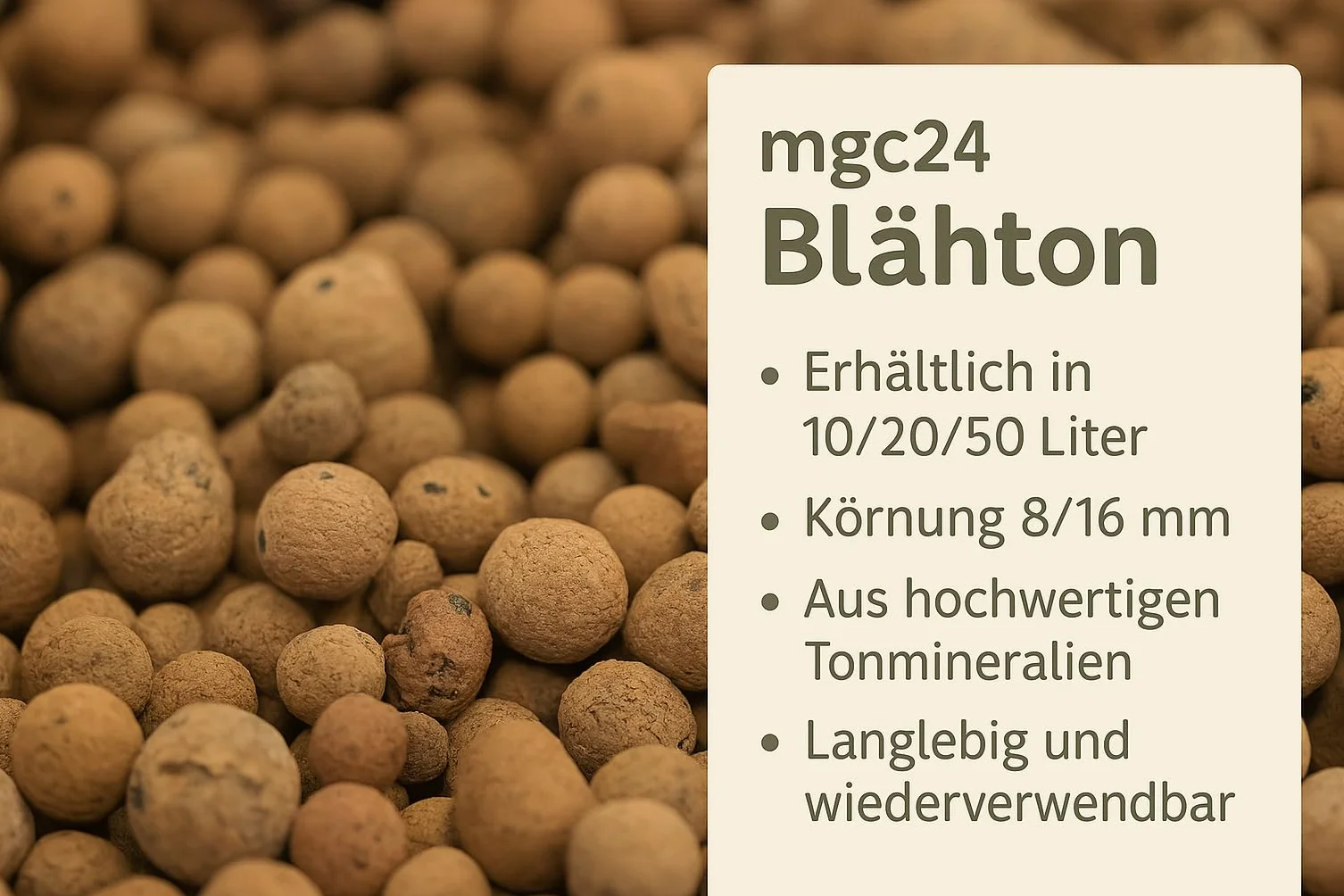 Blähton Granulés de terre cuite grossiers drainage hydroponique 8/16 mm 50 litres