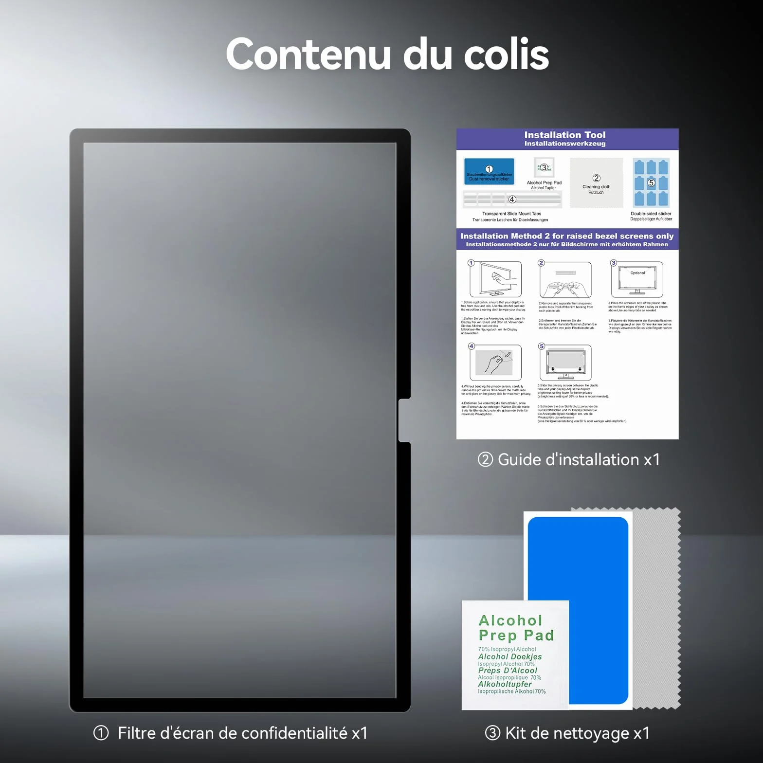 Filtre de Confidentialité pour iMac 27 Pouces Studio Display, Amovible Protection Anti Espion Lumière Bleue