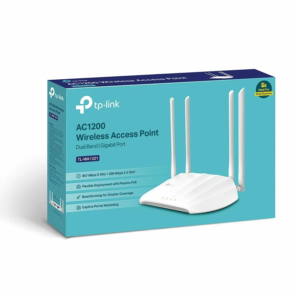 TP-Link TL-WA1201 Access Point Dual Band AC1200 Passive PoE Range Extender Multi-SSID