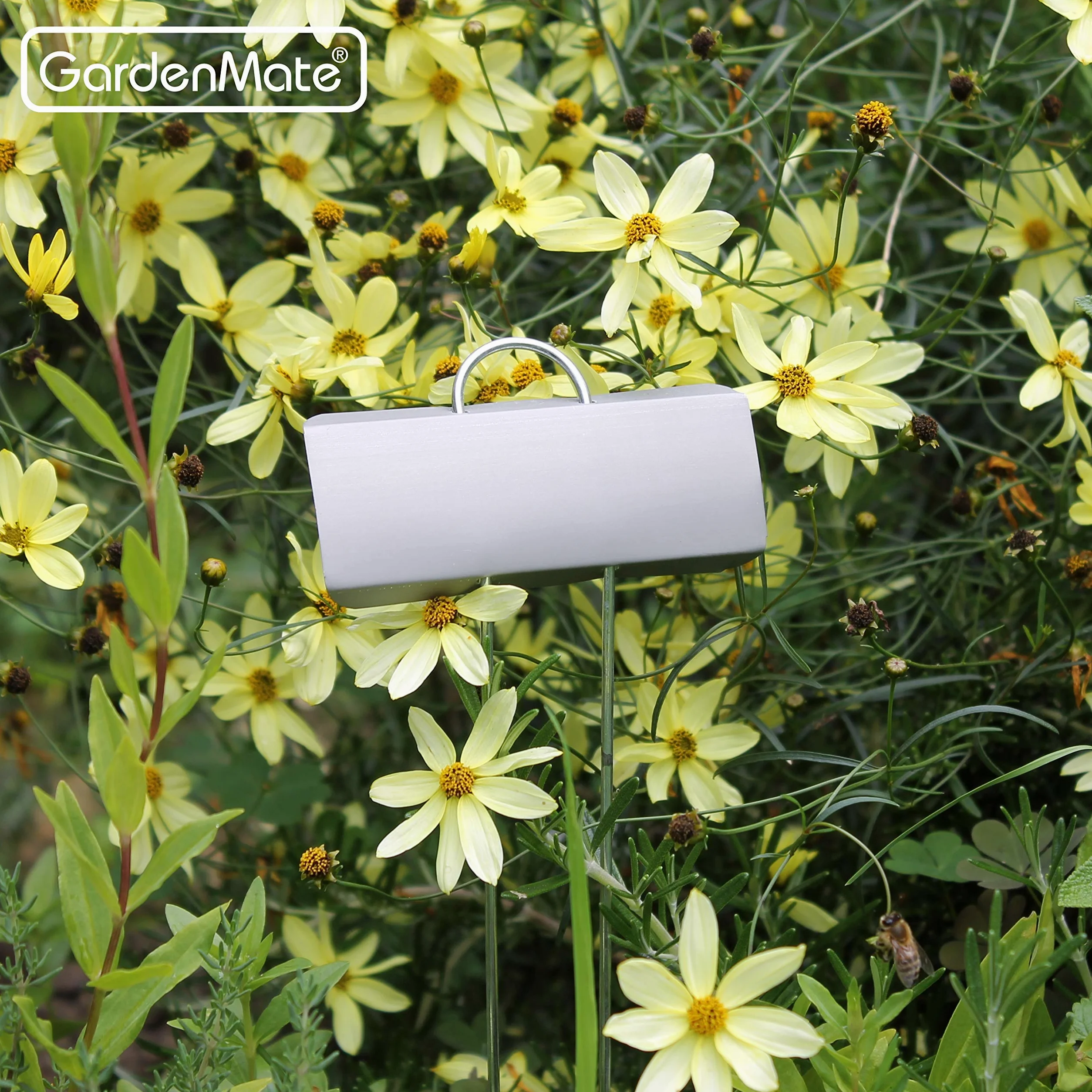 GardenMate Lot d'étiquettes pour plantes en métal résistant aux intempéries 50-Pack 11.5'' LARGE ZINC
