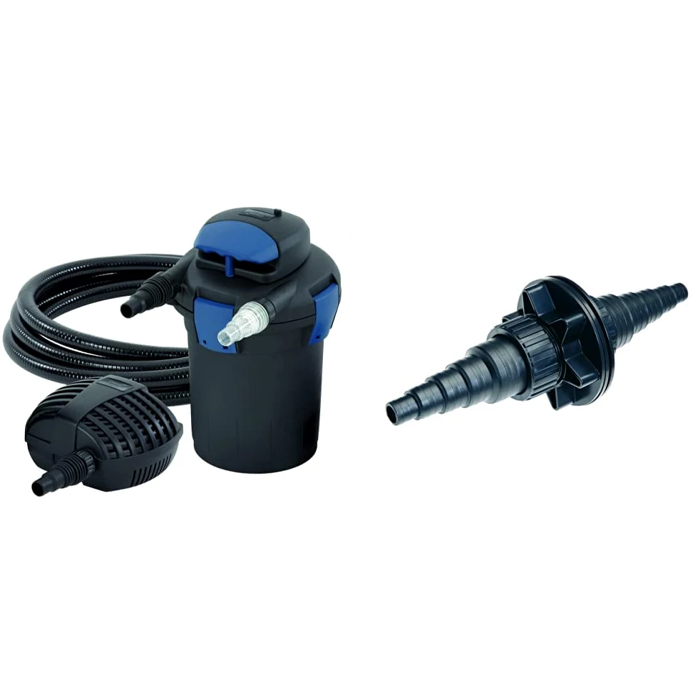 Oase 50499 BioPress Set 4000 Kit de Filtration & 57154 Tradux Transitions Murales pour Câble/Tuyaux