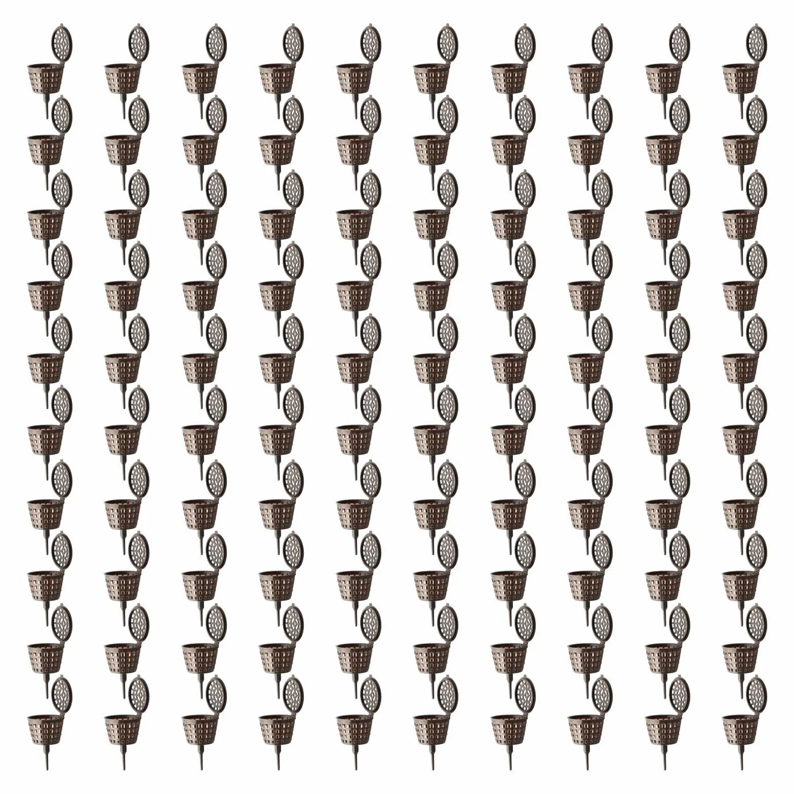 Lot de 100 boîtes d'engrais pour bonsaï avec couvercle taille L
