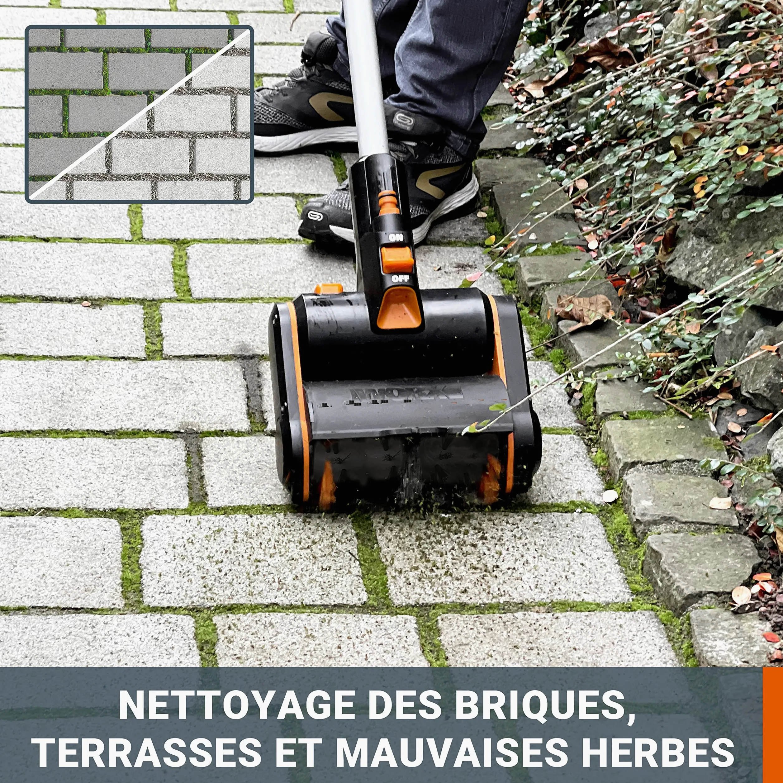 WORX Brosse de Nettoyage sans Fil 20V WG441E.9