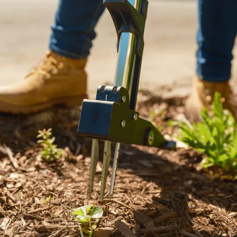 Venteo - Désherbeur lame en V + Extracteur de mauvaises herbes - ROOTSLAYER - Outils de Jardin multifonction - Facile d'utilisation - Acier de carbone
