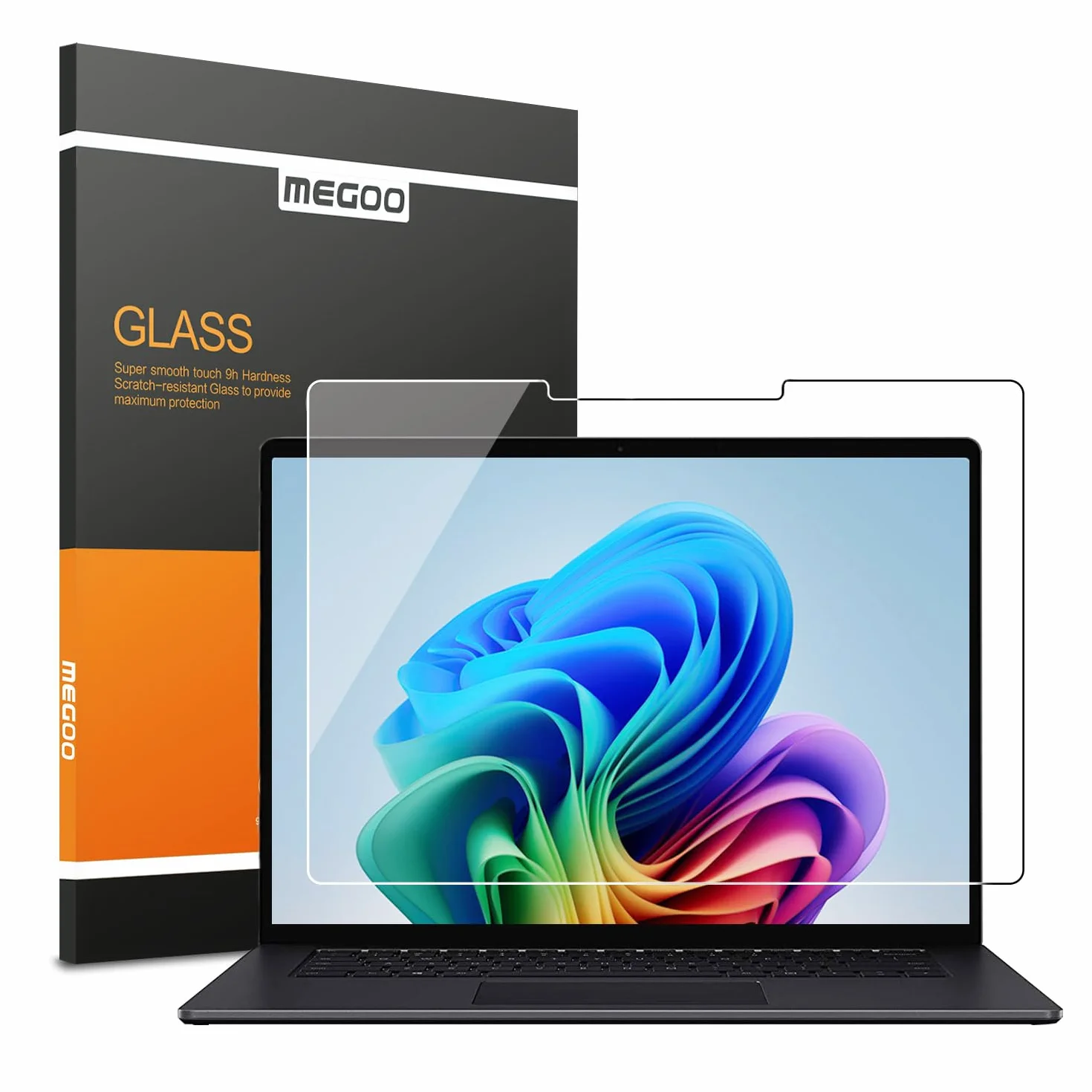 MEGOO Verre Trempé pour Microsoft Surface Laptop 7 2024 15 Pouces Anti-rayures