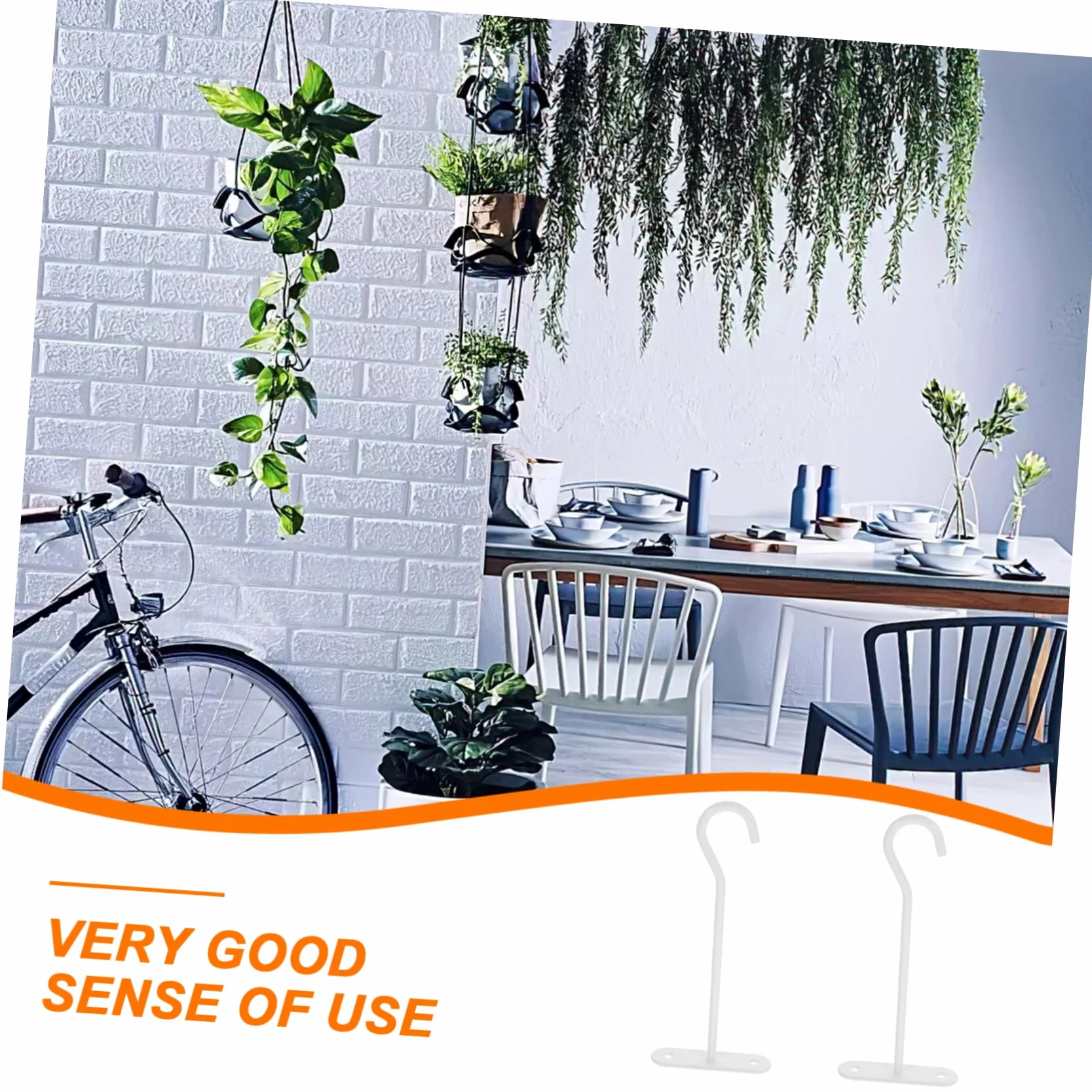 ibasenice 10 Ensembles Crochet pour Plante en Pot Cintres pour Plantes en Plein Air Crochets à Plantes pour Paniers Suspendus Crochets Extérieurs pour Plantes Suspendues Blanche Le Fer