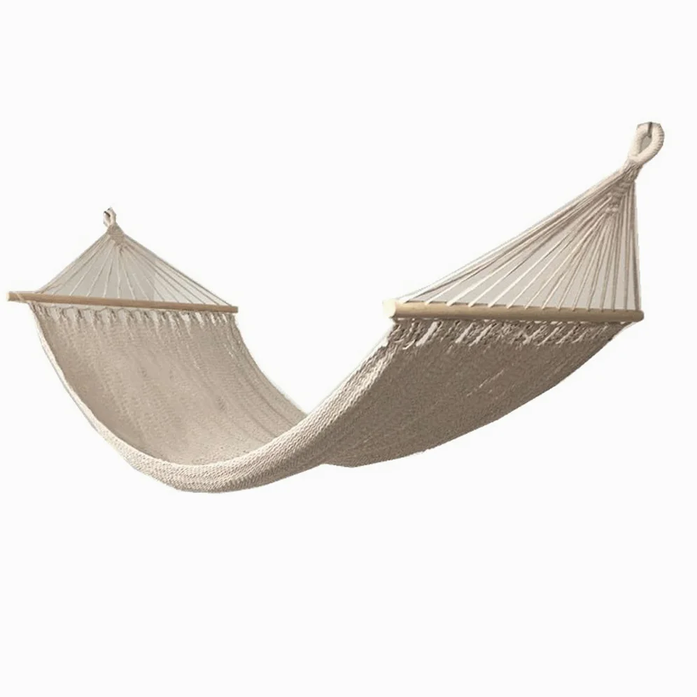 Hamac Le hamac de Corde de Coton tissé hamac Convient au Camping de terrasse extérieure et intérieure, adapté à Deux Personnes Hamac Portable (Size : A)