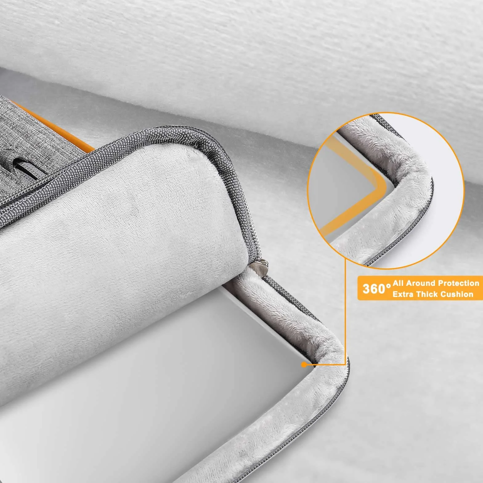MOSISO Sacoche Ordinateur Portable Sac Messager Côté Ouvert 4 Poches Zipper Poignée
