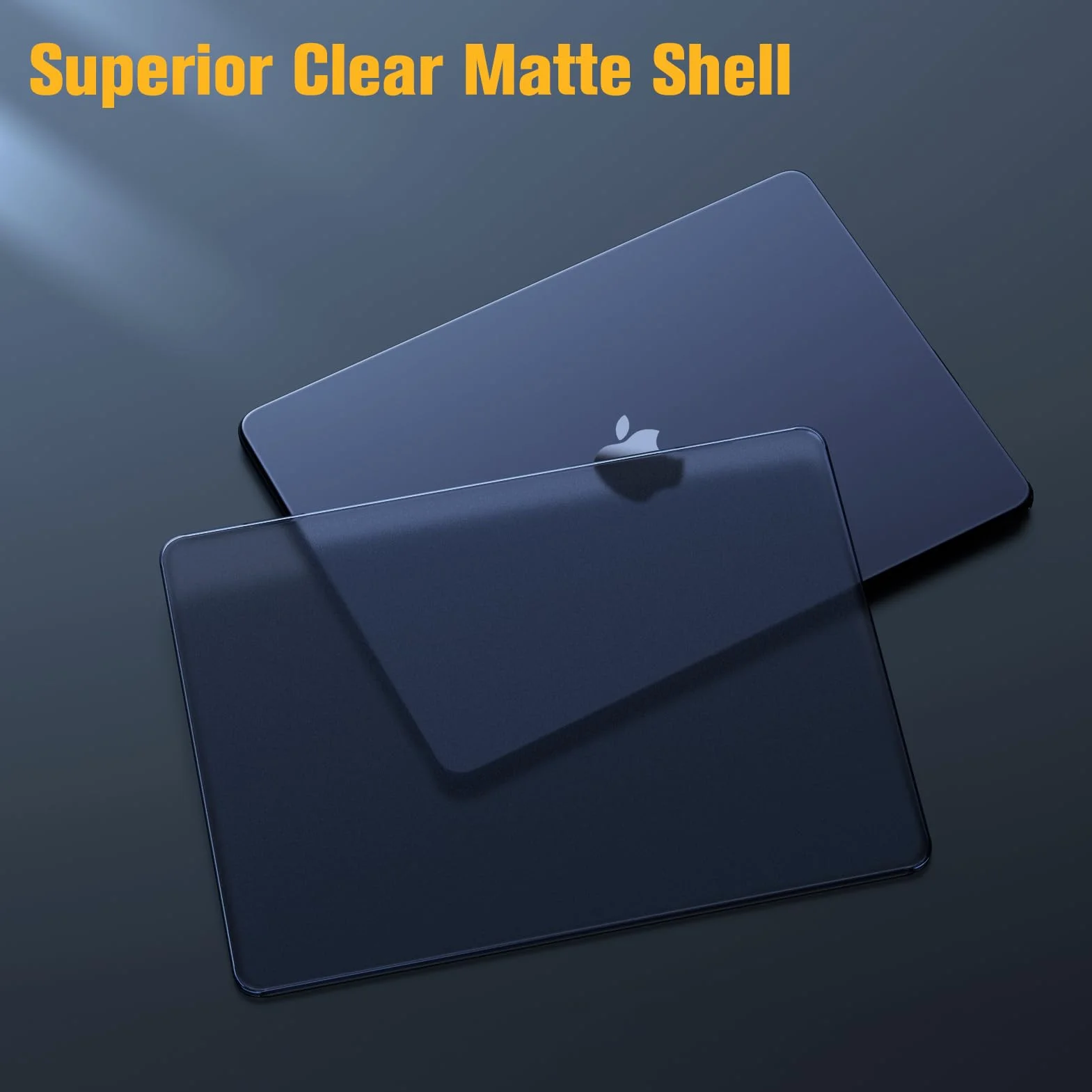 FINTIE Coque MacBook Air 13.6 Pouces M5 M4 M3 M2 2026 2025 2024 2022 Ultra-Fin Finition Givrée Anti-Empreinte Digitale Minuit
