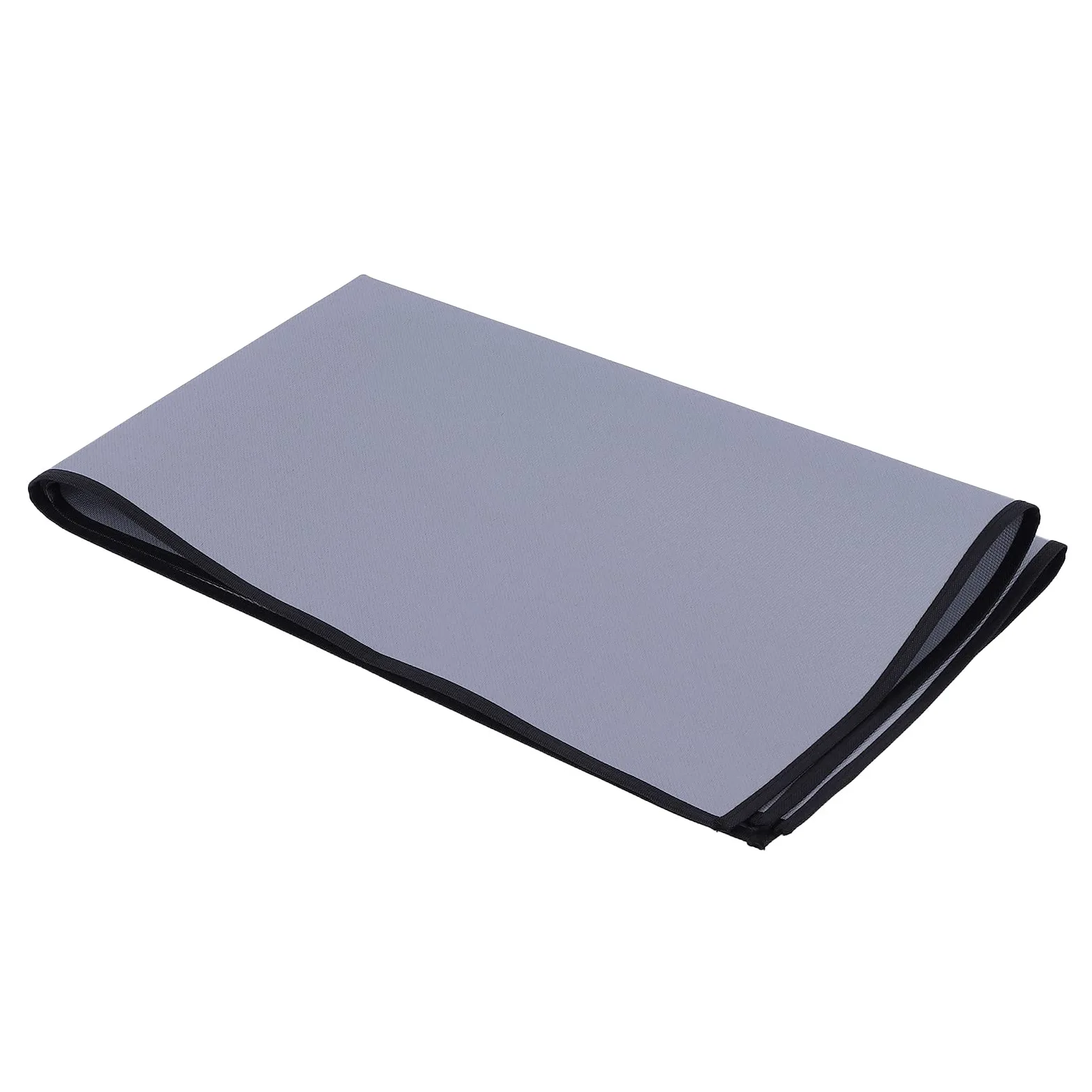 Tapis de protection pour barbecue extérieur résistant au feu pour terrasse, terrasse, pelouse, tapis résistant à la chaleur en fibre de verre enduit de silicone, résistant à (Gris angle droit grand