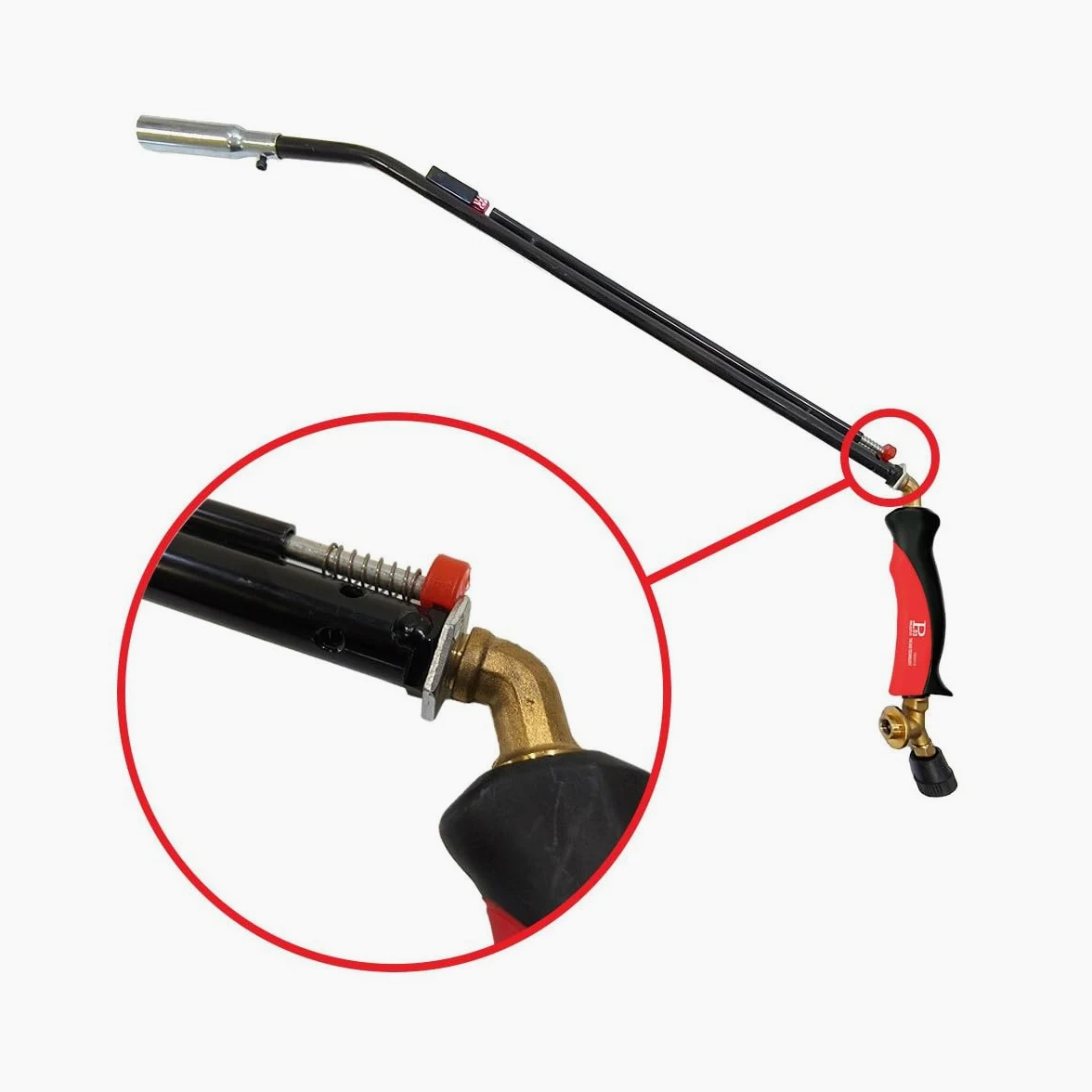 INTEC - Désherbeur thermique à gaz 1100W + 4 cartouches de gaz Butane Brule Herbes Allumage piezo + Adaptateur multicartouche