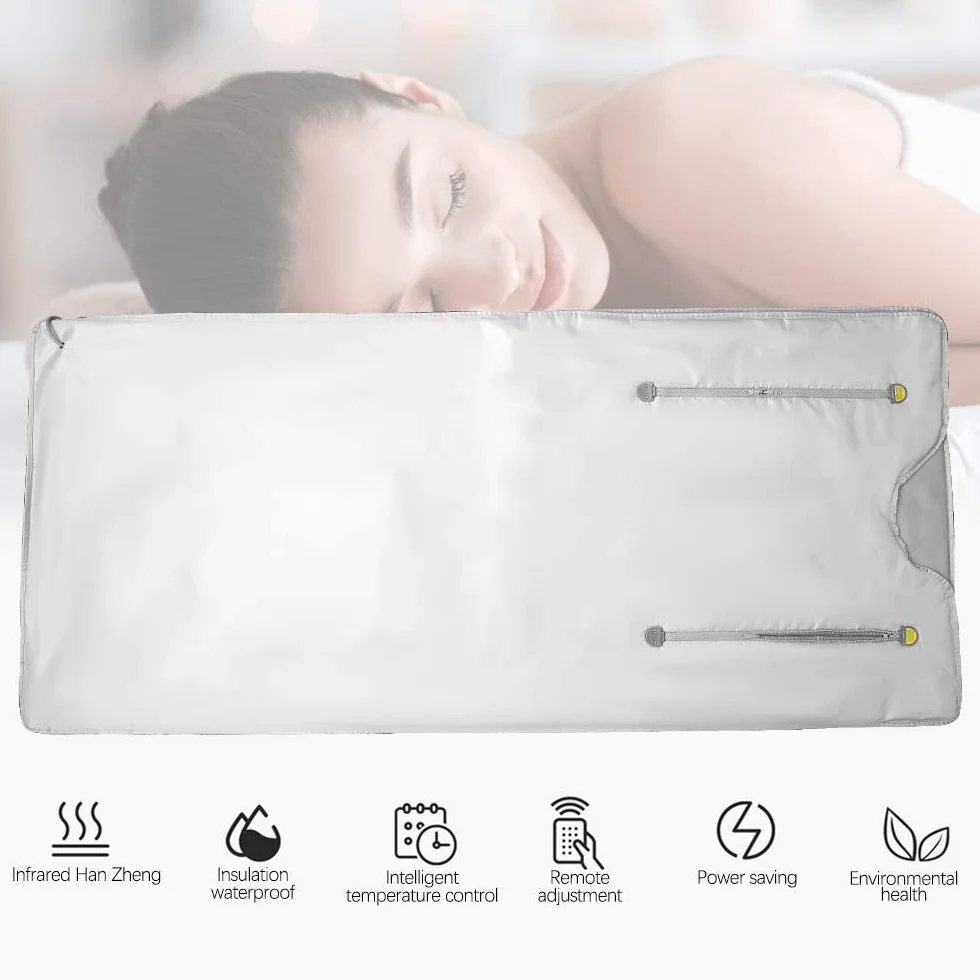 Couverture Sauna Infrarouge 650 W Oxford avec Fermetures éclair et Télécommande