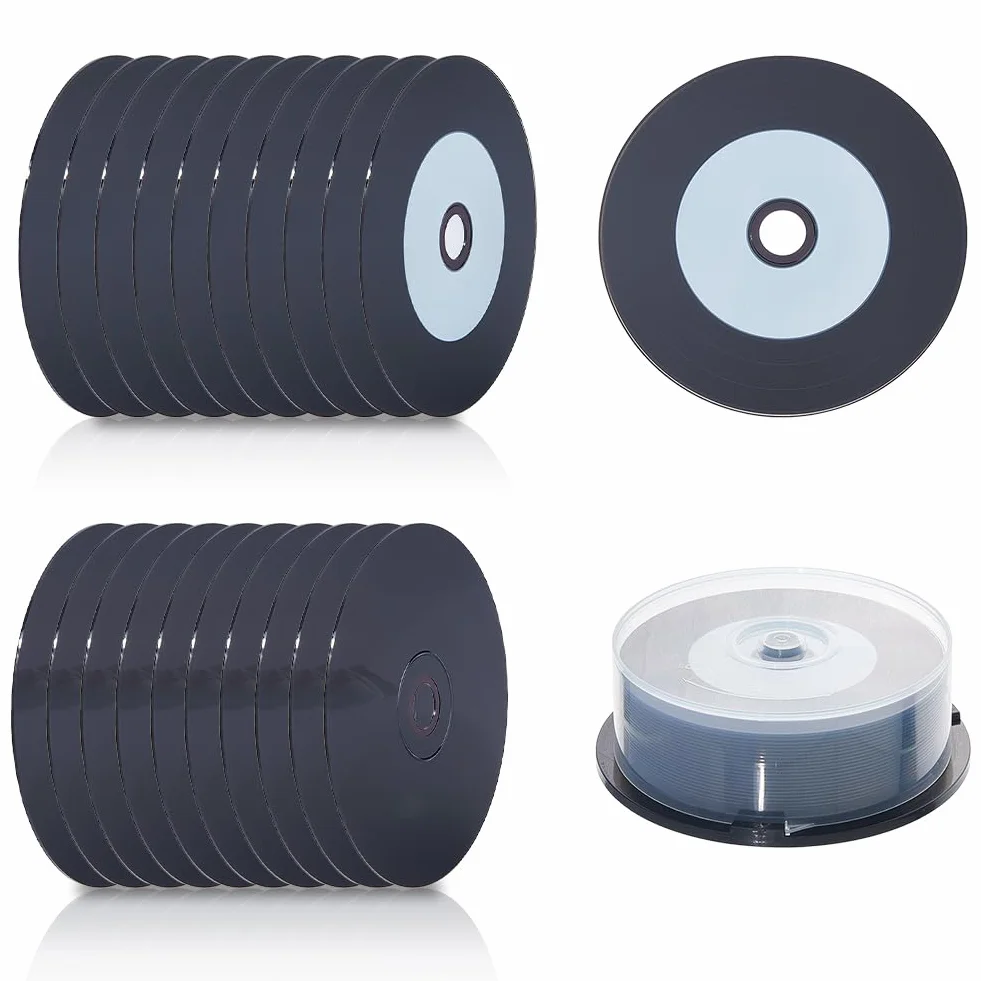 DICOSMETIC Lot de 25 CD R vierges - 700 Mo 80 minutes - 52x - Support inscriptible noir