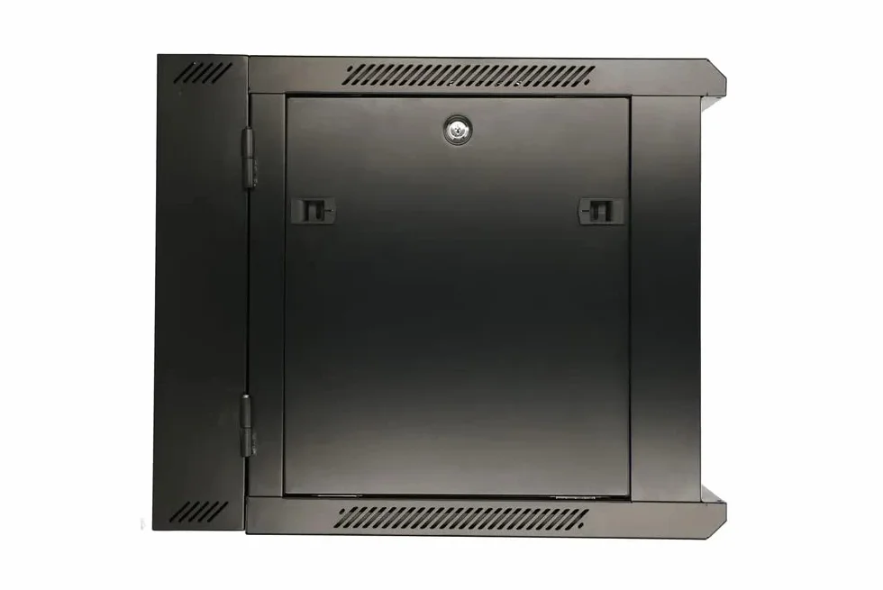 Extralink Baie de Brassage 19 Pouces 12U Armoire réseau 600mm Profondeur Porte Verre trempé Noir