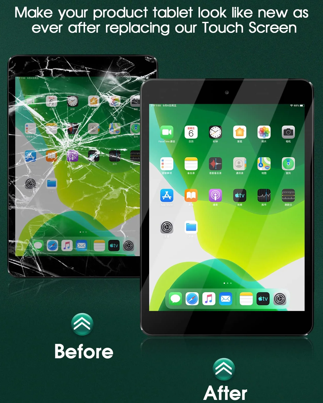 Écran Tactile iPad 7 8 10.2 2019 2020 Digitizer A2197 A2200 A2198 A2232 A2428 A2429 A2270 A2430 Noir