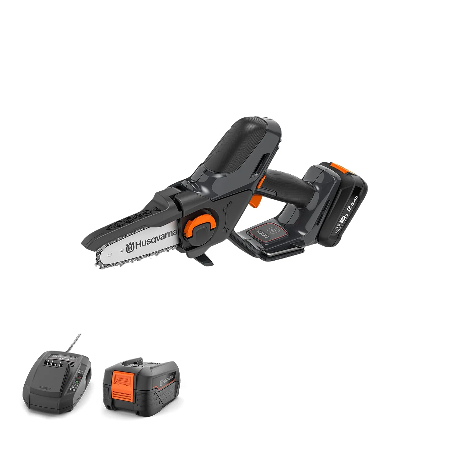 Husqvarna Mini Tronçonneuse Batterie Aspire P5-P4A avec Batterie | Élagueuse haute performance pour branches jusqu'à 75 mm