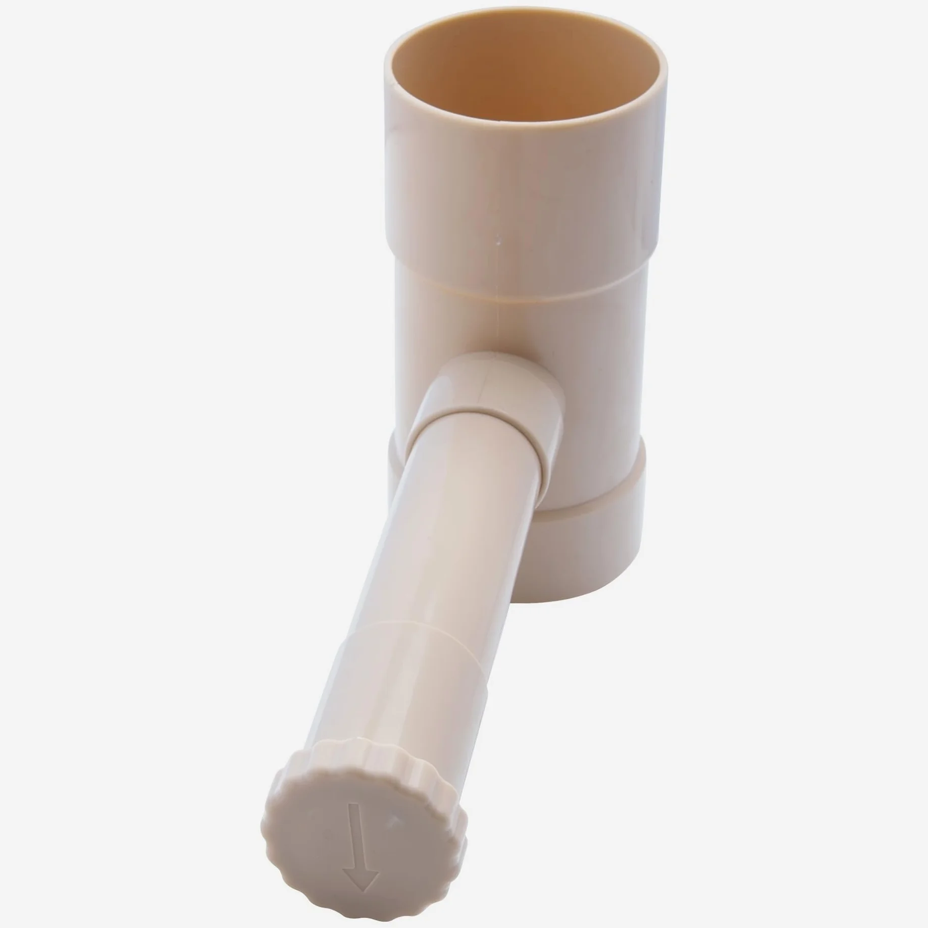 WERKA PRO Collecteur Récupérateur d'Eau de Pluie Ø 80 mm PVC Sable Vanne d'Arrêt Intégrée