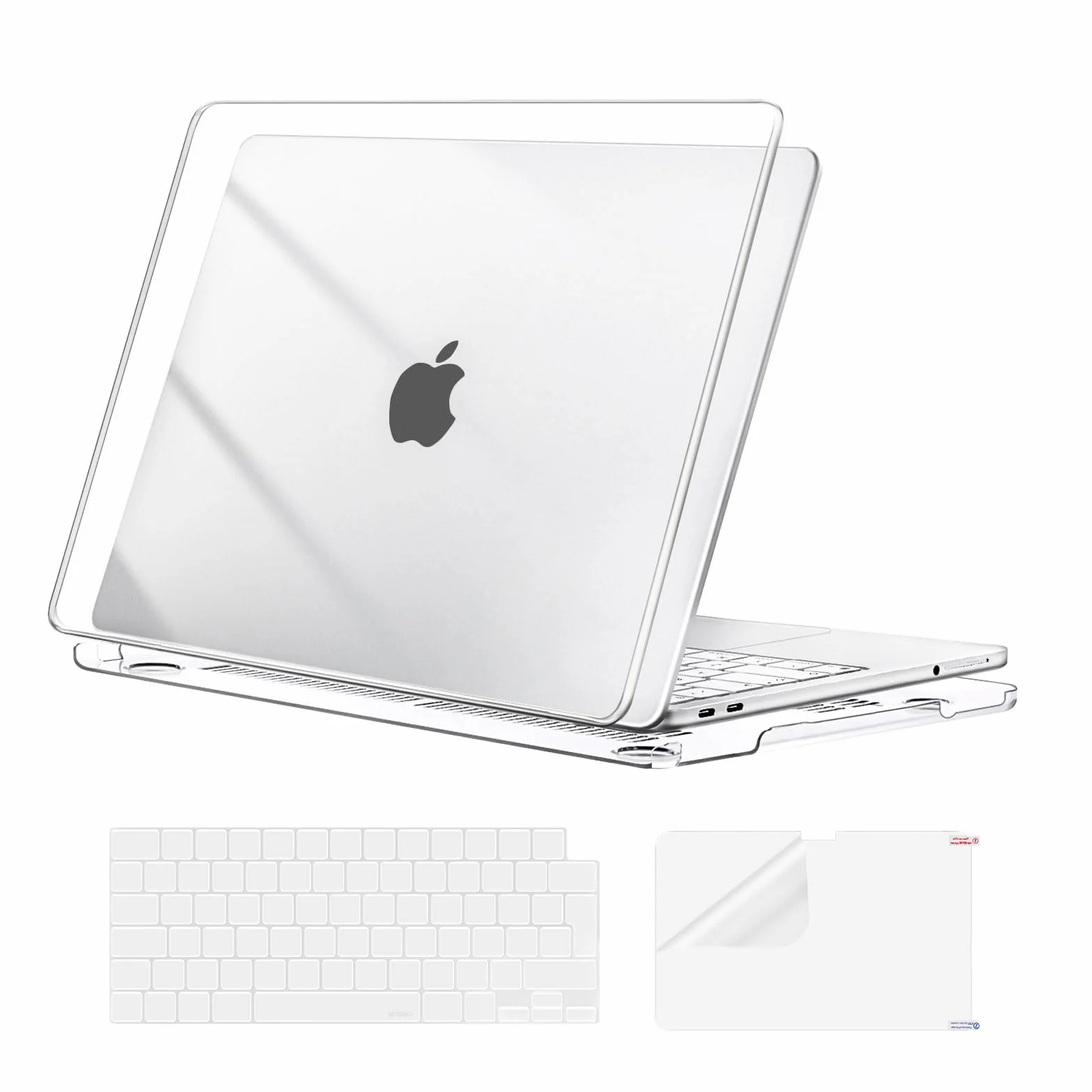 MOSISO Coque Ultra-Mince 3-en-1 Compatible MacBook Neo 13 Pouces 2026 A3404 Puce A18 Pro Rigide Clavier Protecteur Écran Cristal Clair
