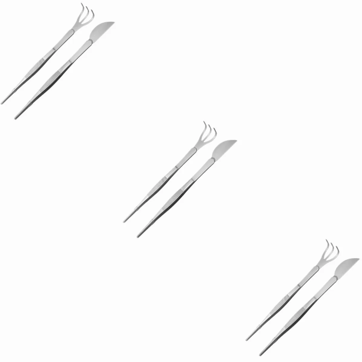 POPETPOP 6 Pièces Pince à Bonsaï Outil De Pincettes Râteau Succulent Pincettes Pour L'artisanat Pincettes Aquascaping Pince à Râteau De Jardinage Terrariums Acier Inoxydable Plante Outils