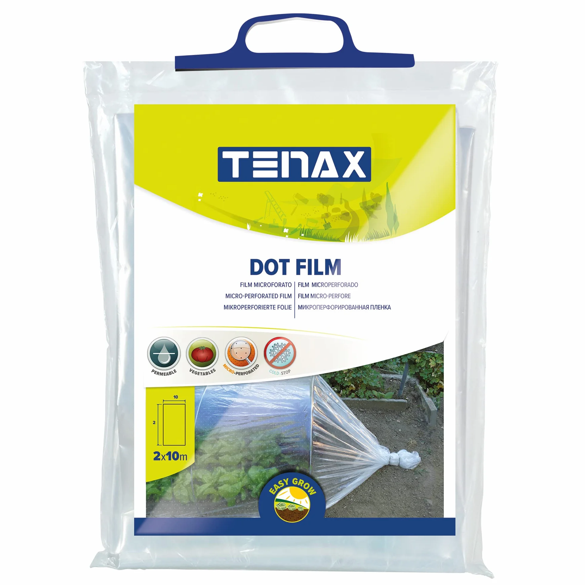 TENAX Dot Film 2,00x10 m Film de Forçage Micro-perforé Transparent Protection Cultures Légumes Plantes Jardin